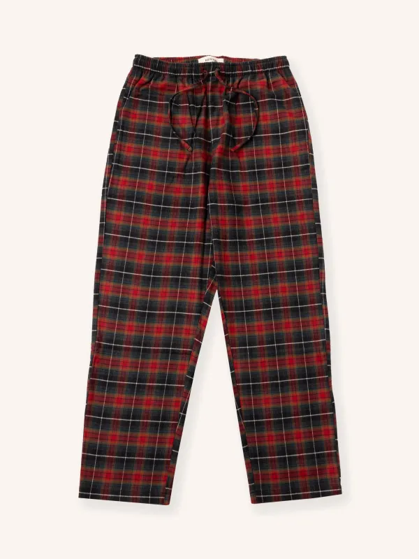 Birnam Pyjama Pant in Red Check sold by Kestin