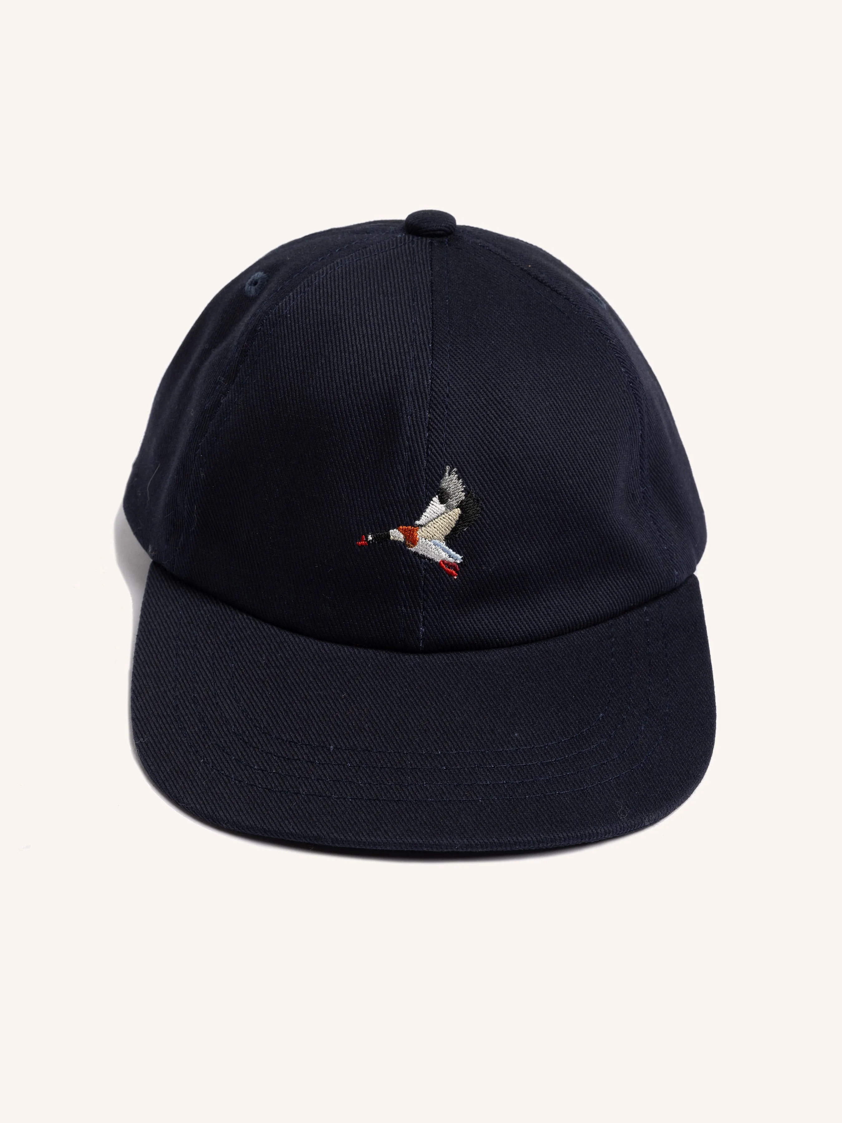 Leuchars Cap in Navy Twill Duck Embroidery sold by Kestin