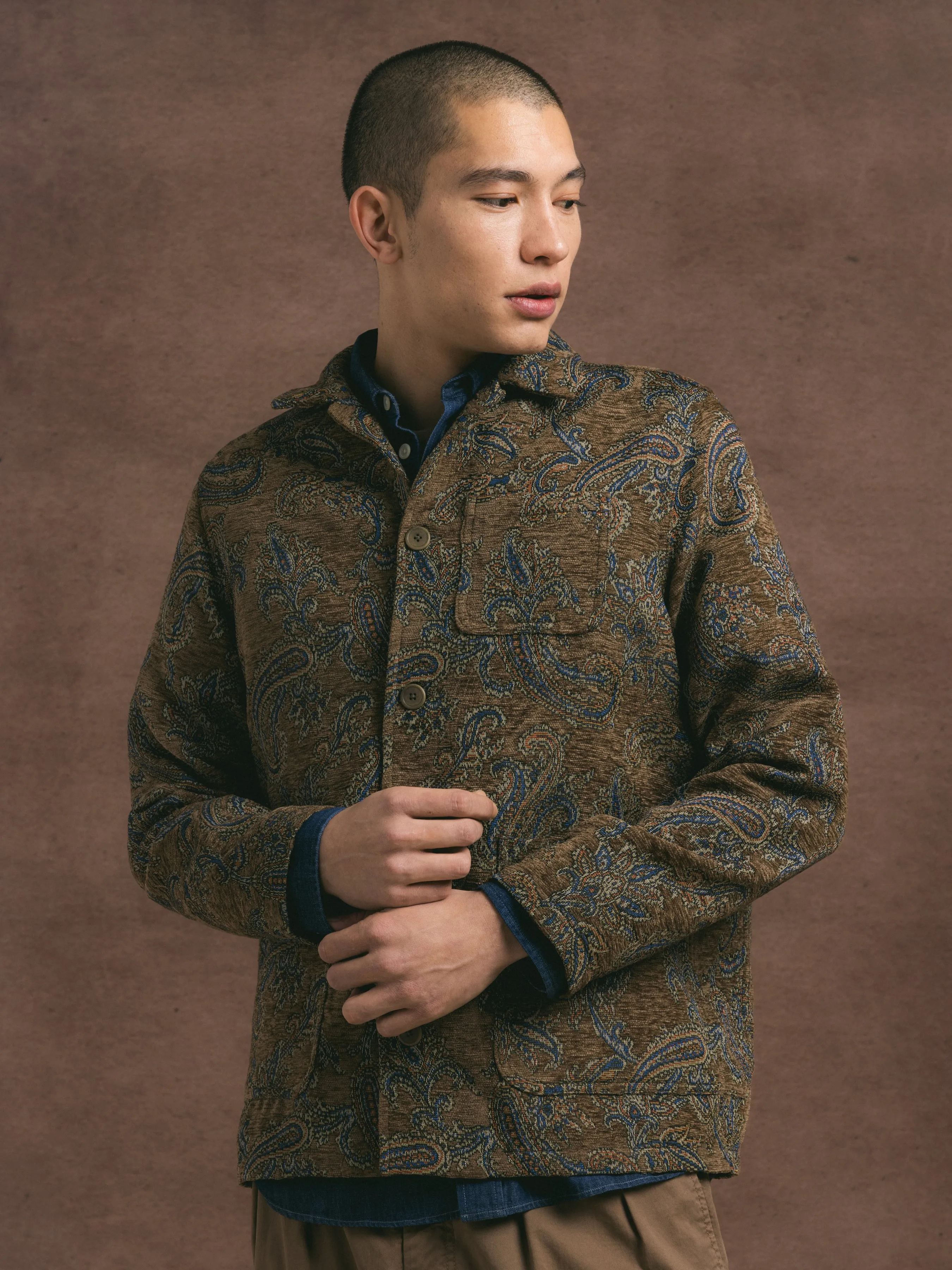Ormiston Jacket in Olive Paisley Jacquard sold by Kestin product image thumbnail 5
