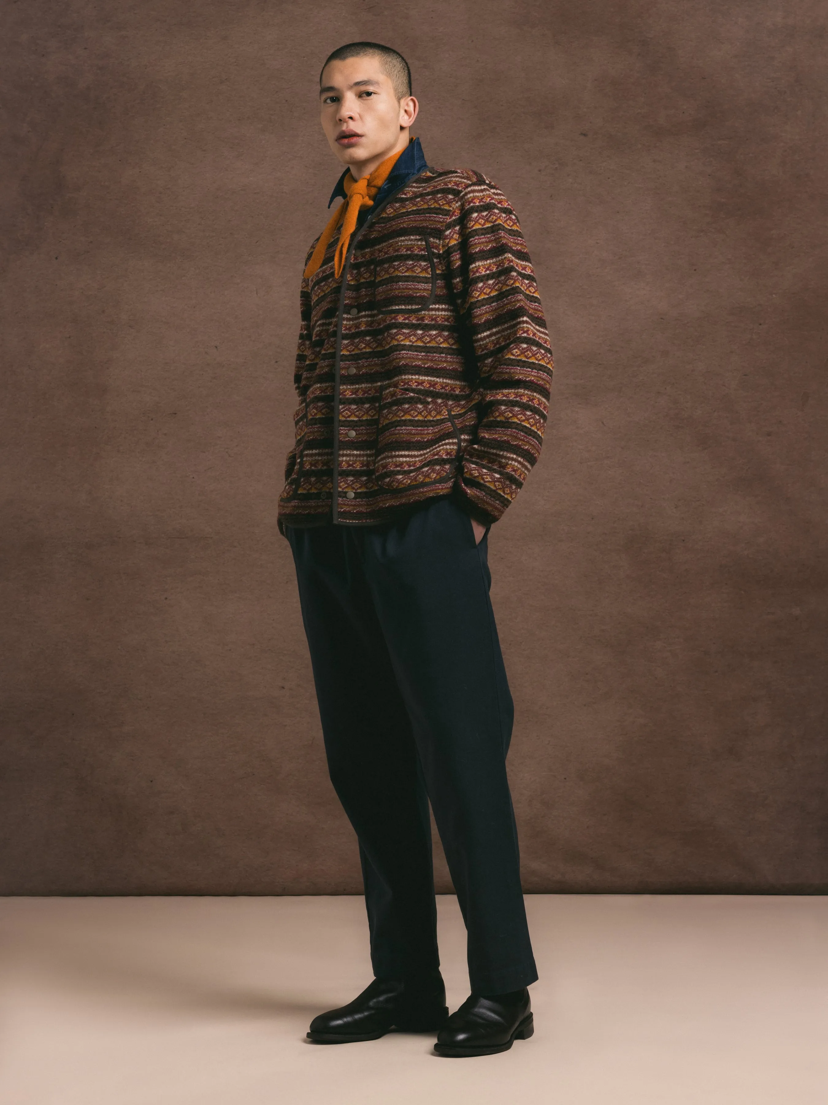 Neist Cardigan in Umber Knitted Fairisle sold by Kestin product image thumbnail 2