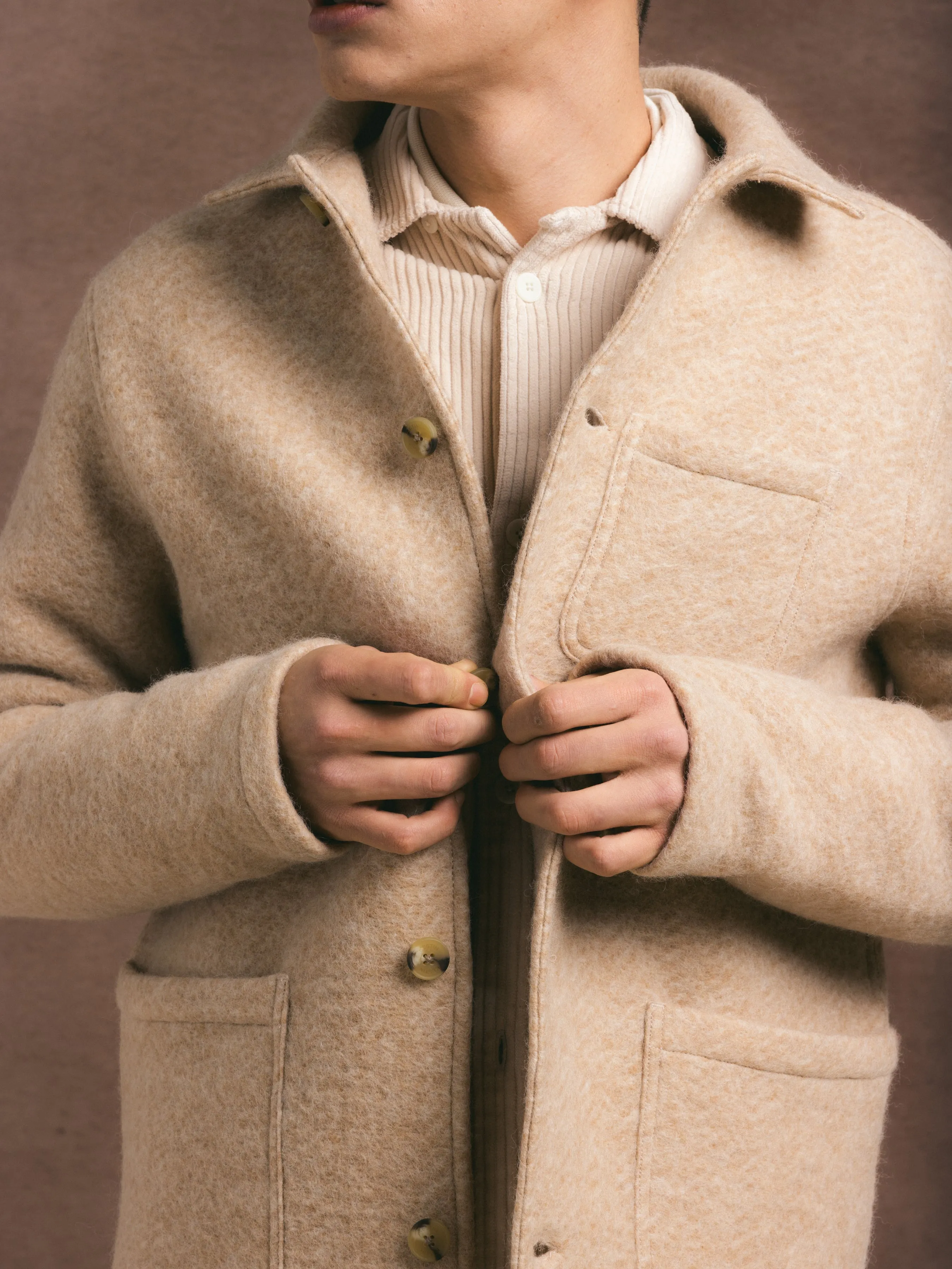 Ormiston Jacket in Oat Wool Herringbone sold by Kestin product image thumbnail 2