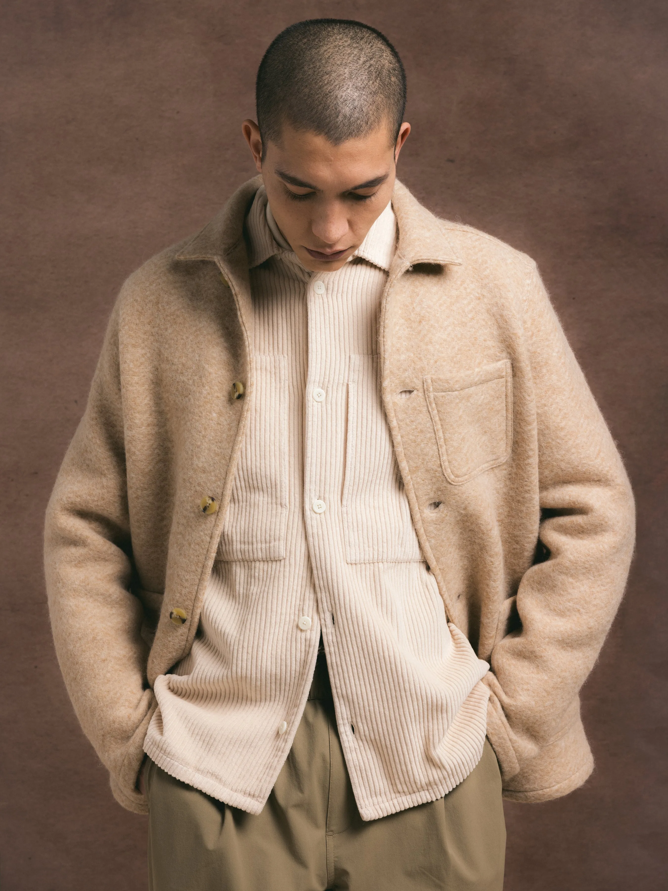 Ormiston Jacket in Oat Wool Herringbone sold by Kestin product image thumbnail 3