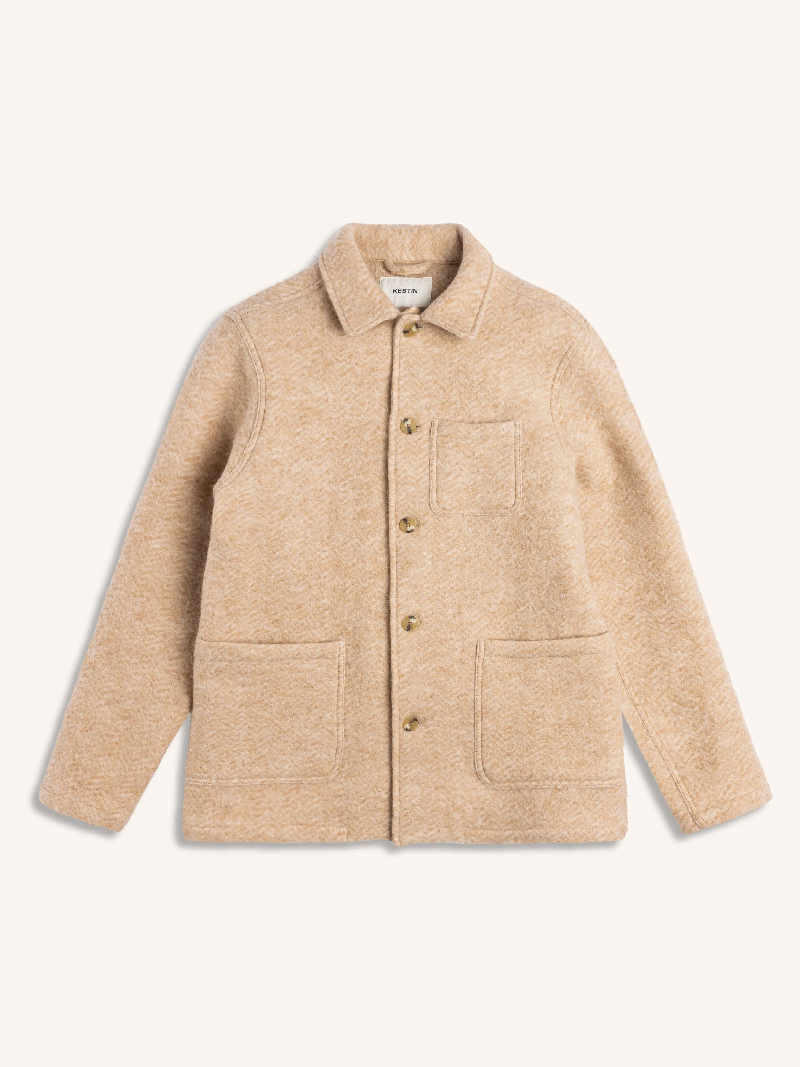 Ormiston Jacket in Oat Wool Herringbone sold by Kestin