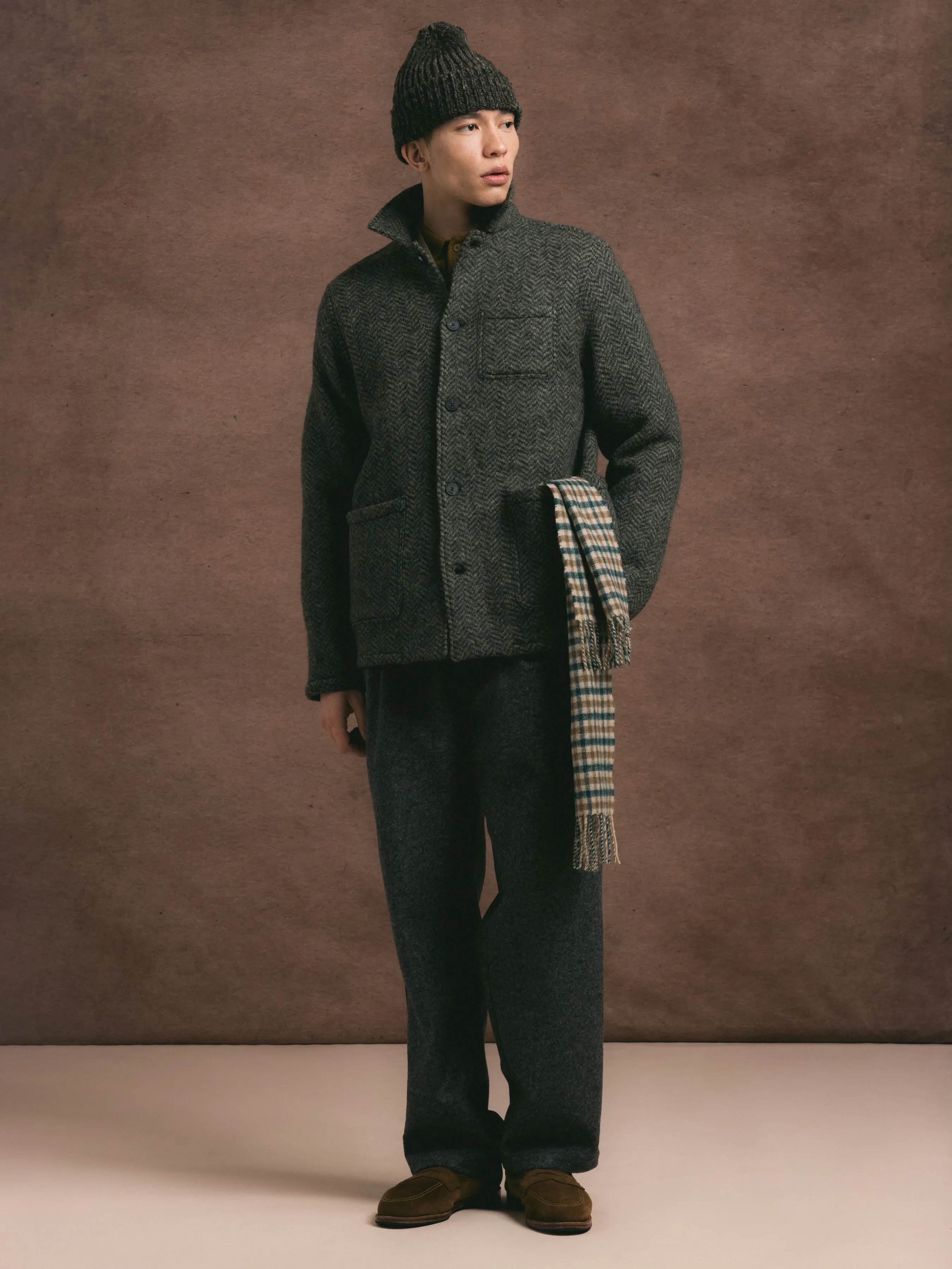 Ormiston Jacket in Moss Wool Herringbone sold by Kestin product image thumbnail 2