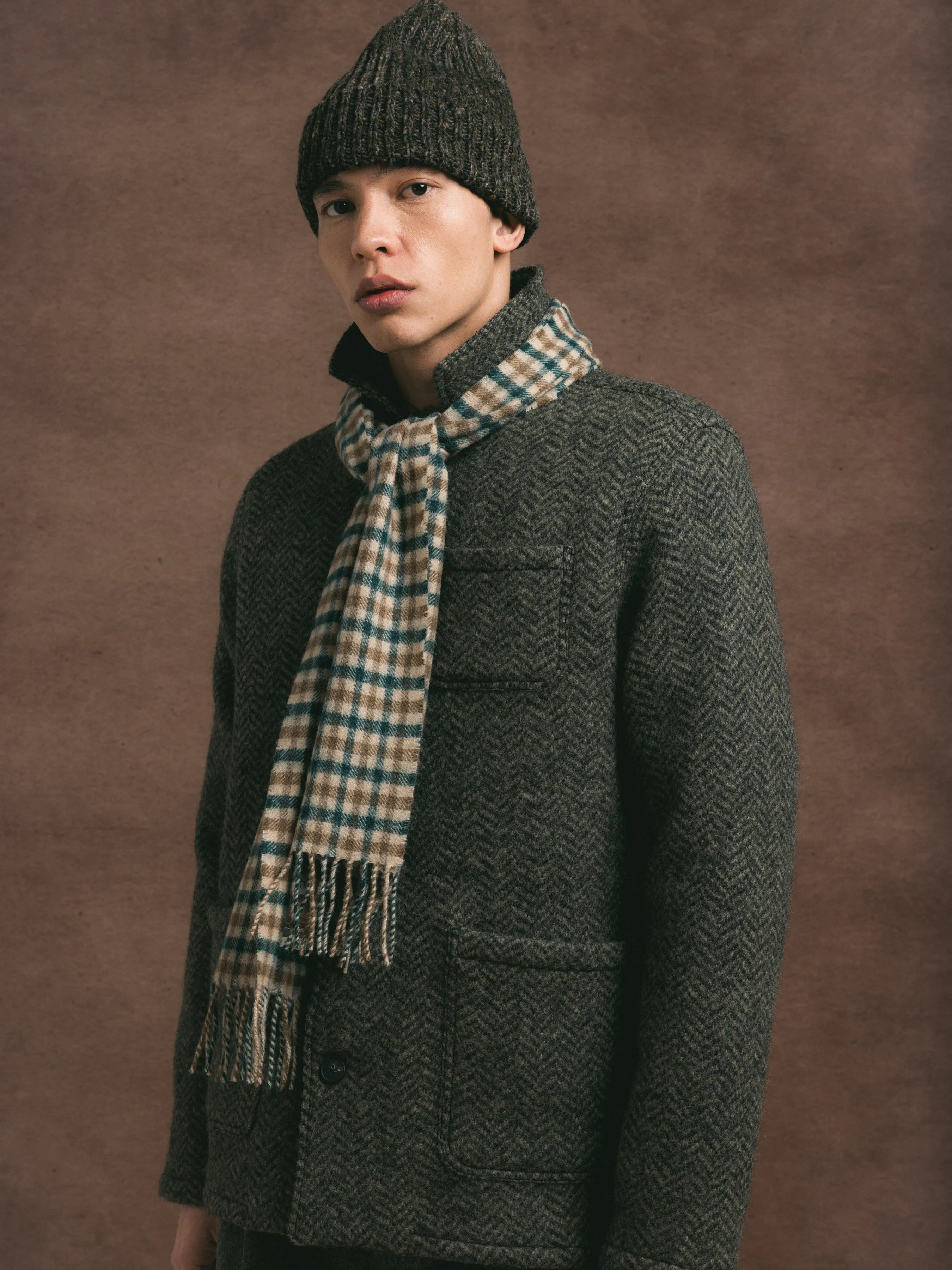 Ormiston Jacket in Moss Wool Herringbone sold by Kestin product image thumbnail 5