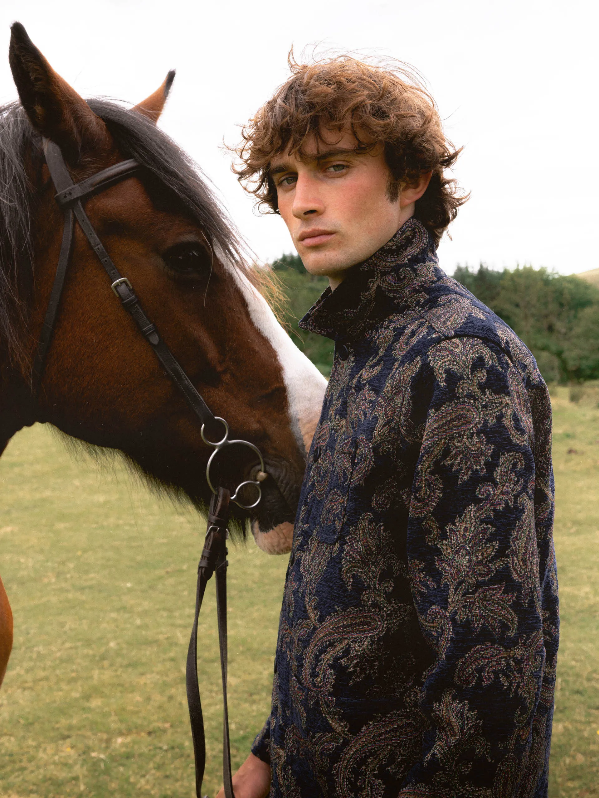 Ormiston Jacket in Navy Paisley Jacquard sold by Kestin product image thumbnail 4