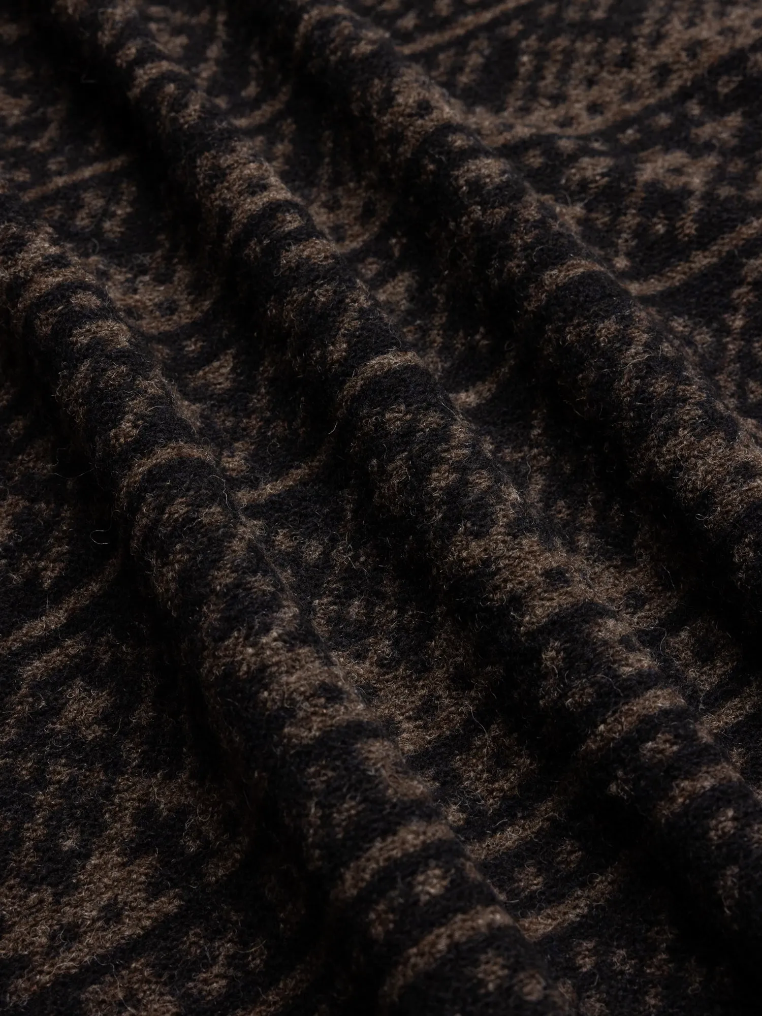 Neist Cardigan in Peat / Black Knitted Fairisle sold by Kestin product image thumbnail 5