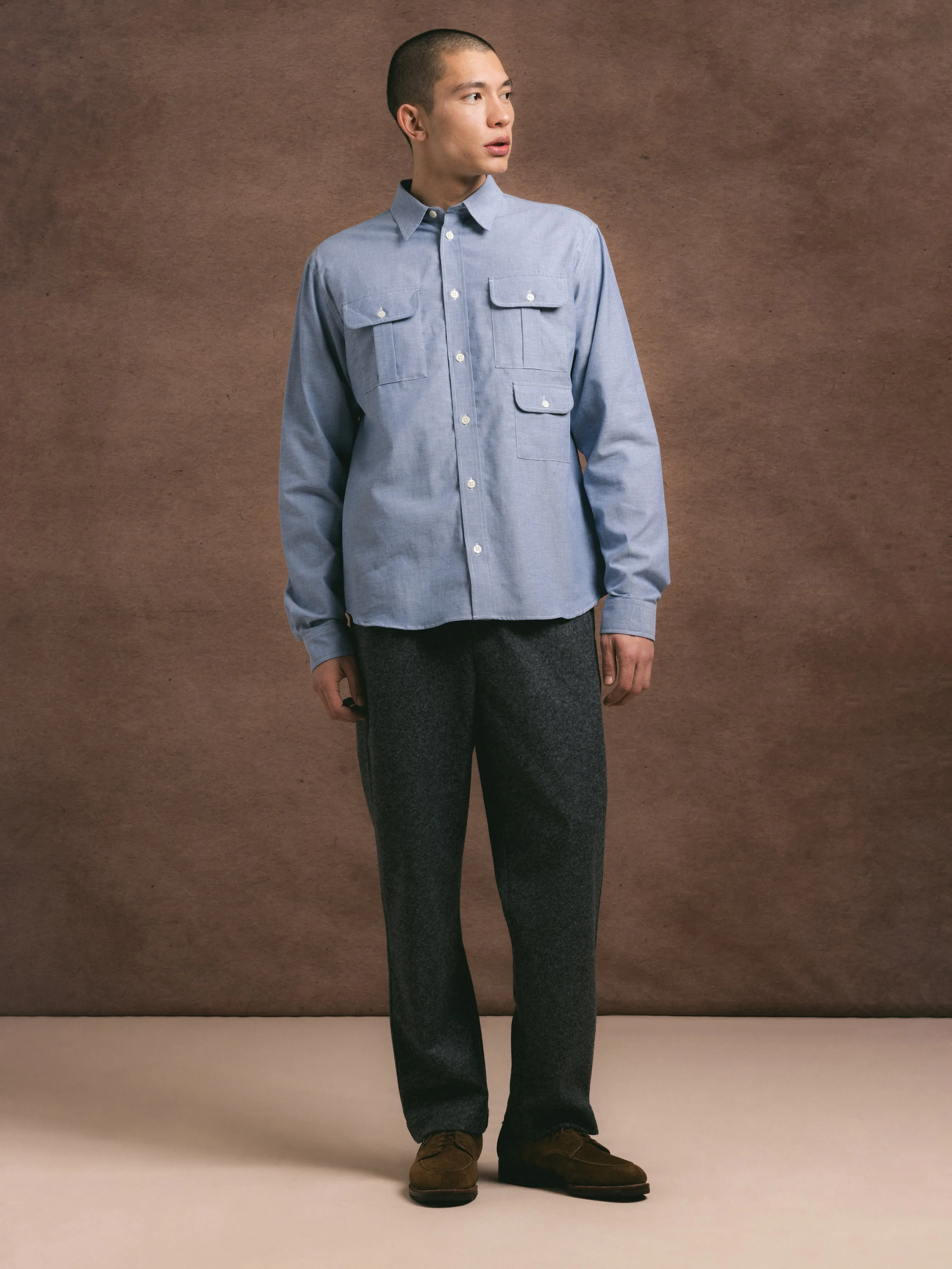 Kinnaird Shirt in Lightweight Chambray sold by Kestin product image thumbnail 2