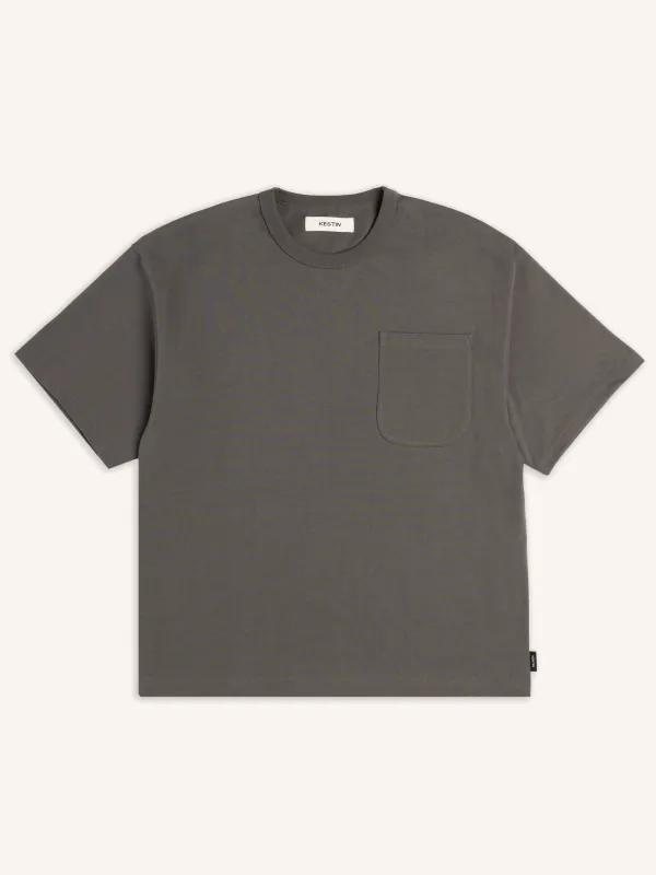 Fly Tee in Charcoal Heavyweight Cotton sold by Kestin