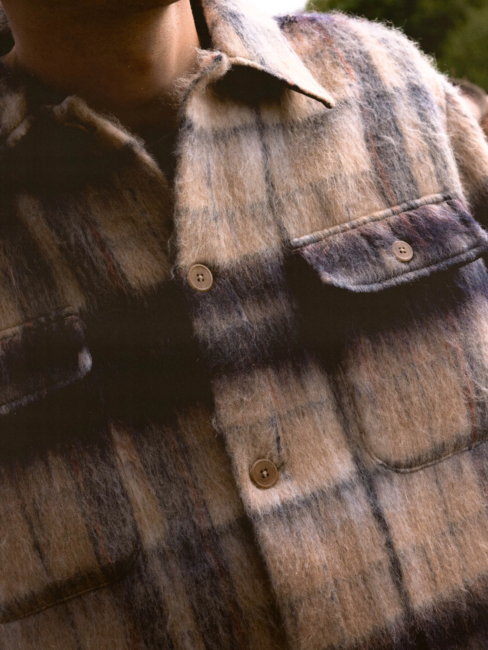 Haston Jacket in Oat Check Brushed Wool sold by Kestin product image thumbnail 4
