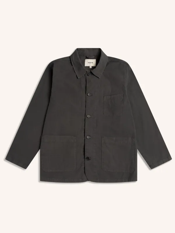 Huntly Jacket in Charcoal Cotton Ripstop sold by Kestin