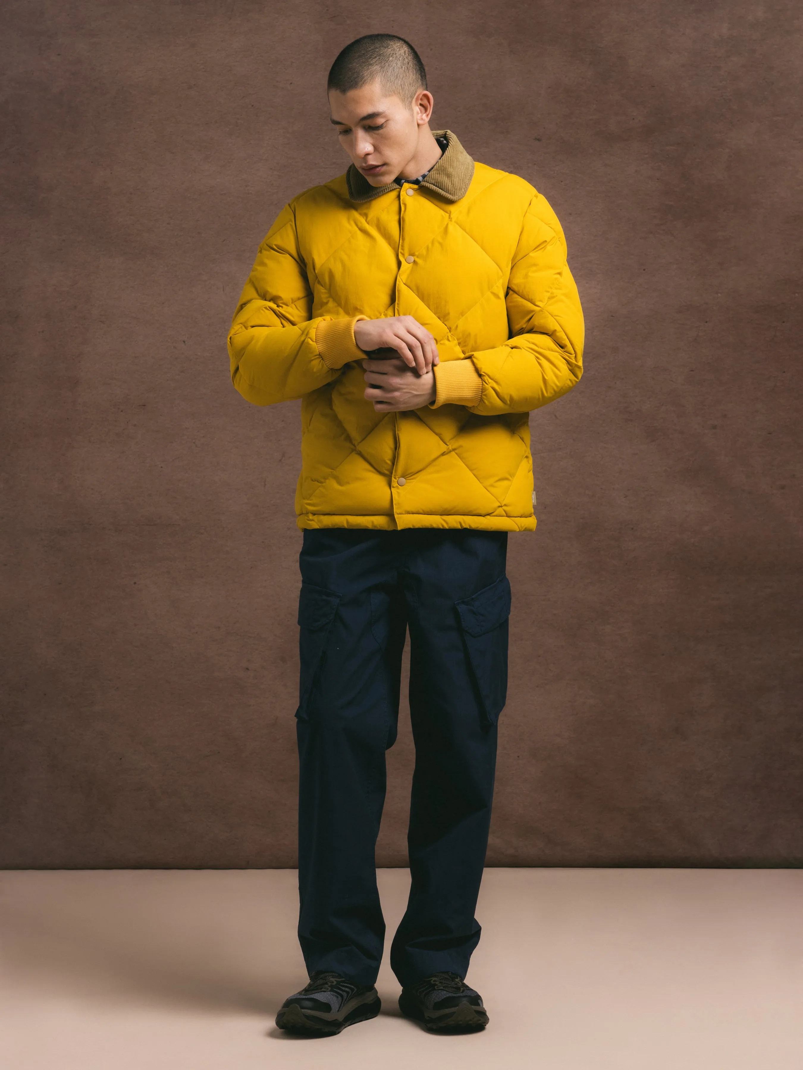Dunbar Padded Jacket in Yellow Recycled Nylon sold by Kestin product image thumbnail 5