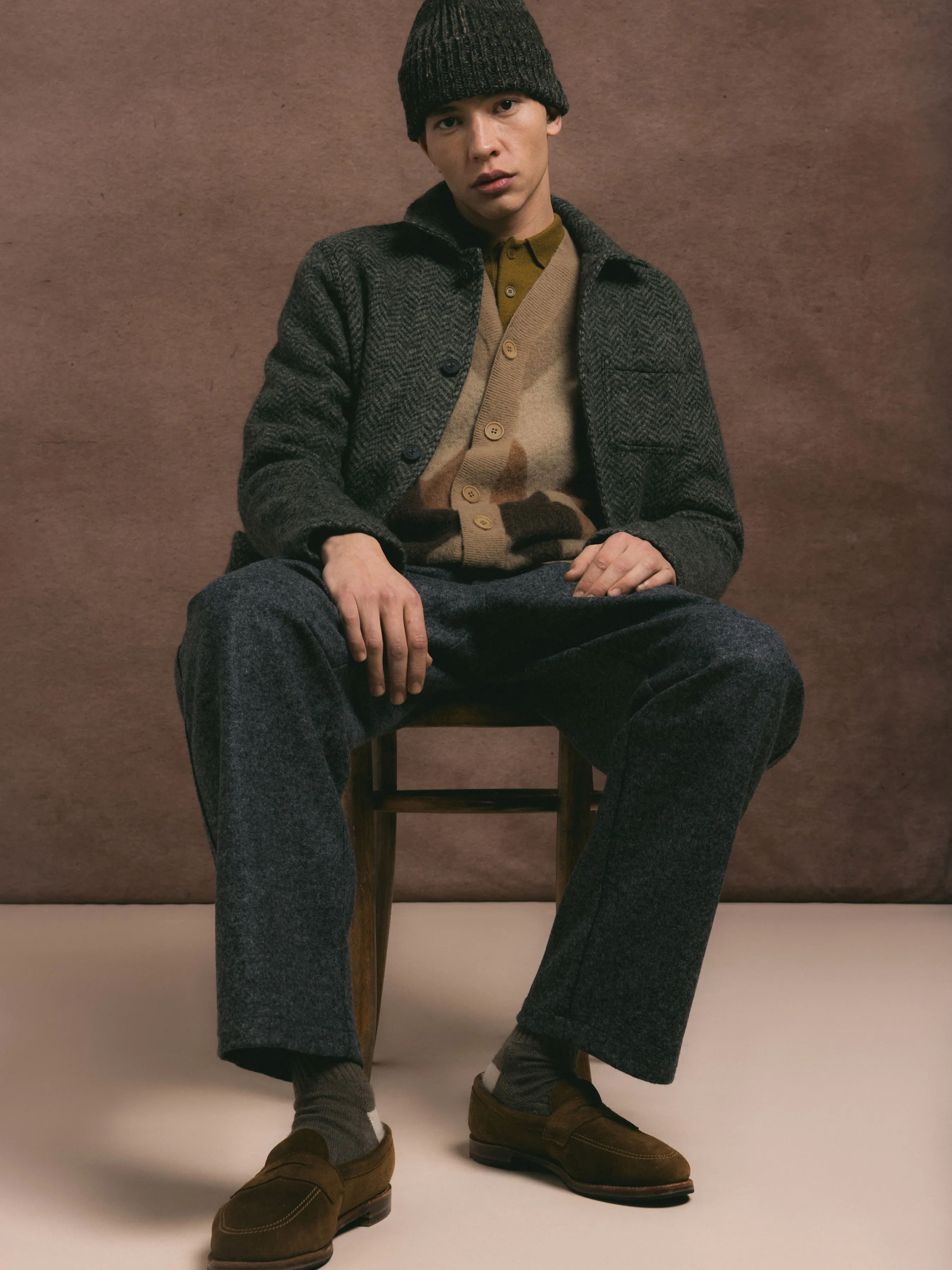 Doune Pant in Charcoal Bonded Wool sold by Kestin product image thumbnail 4