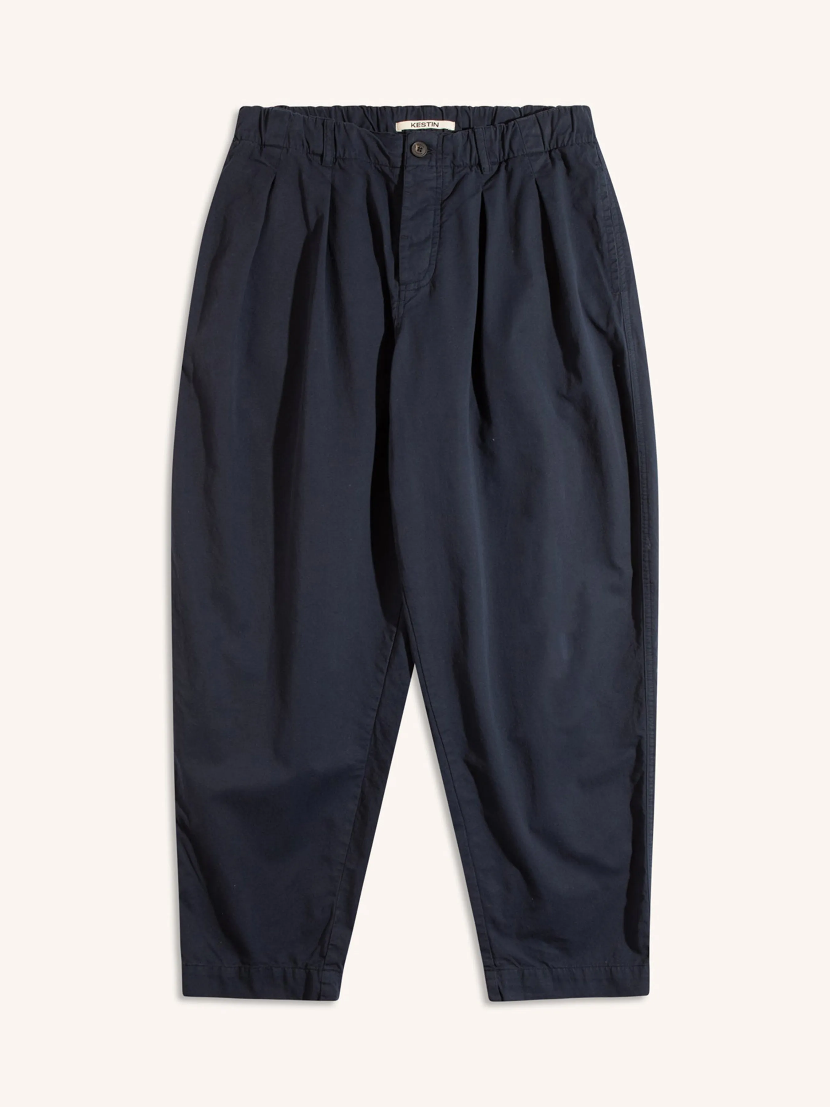 Clyde Pant in Navy Cotton Twill sold by Kestin