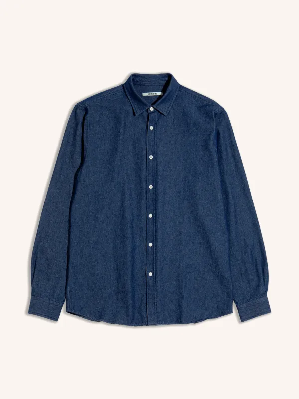 Dirleton Shirt in Lightweight Denim sold by Kestin