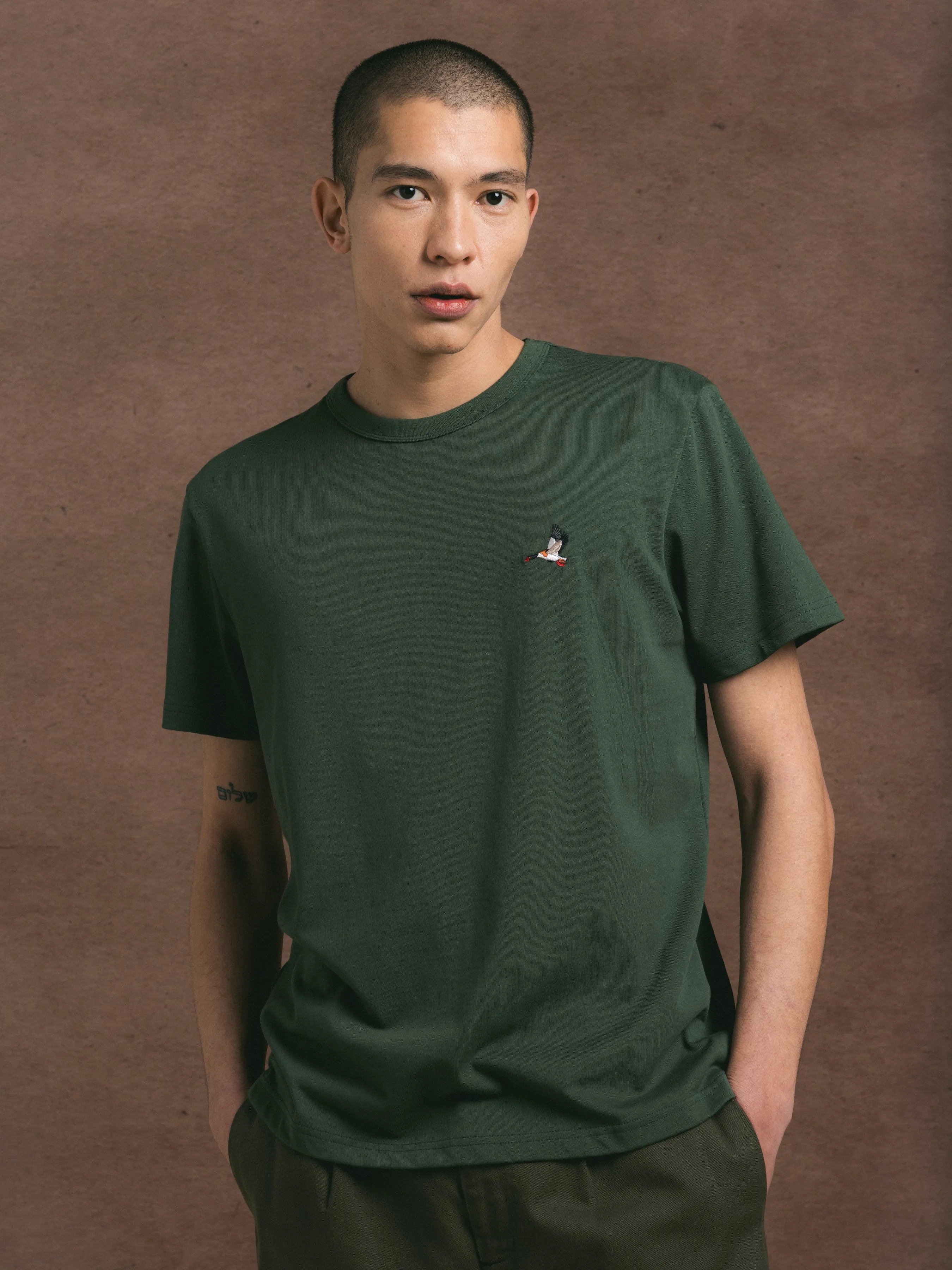 Cargill Tee in Forest Duck Embroidery sold by Kestin product image thumbnail 2