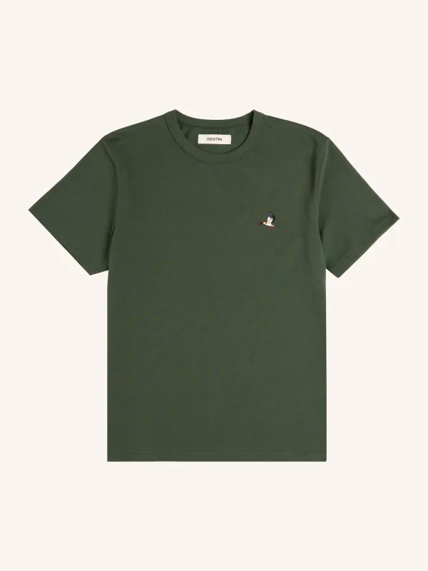 Cargill Tee in Forest Duck Embroidery sold by Kestin