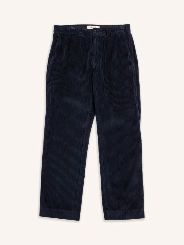 Aberlour Pant in Dark Navy Jumbo Cord sold by Kestin