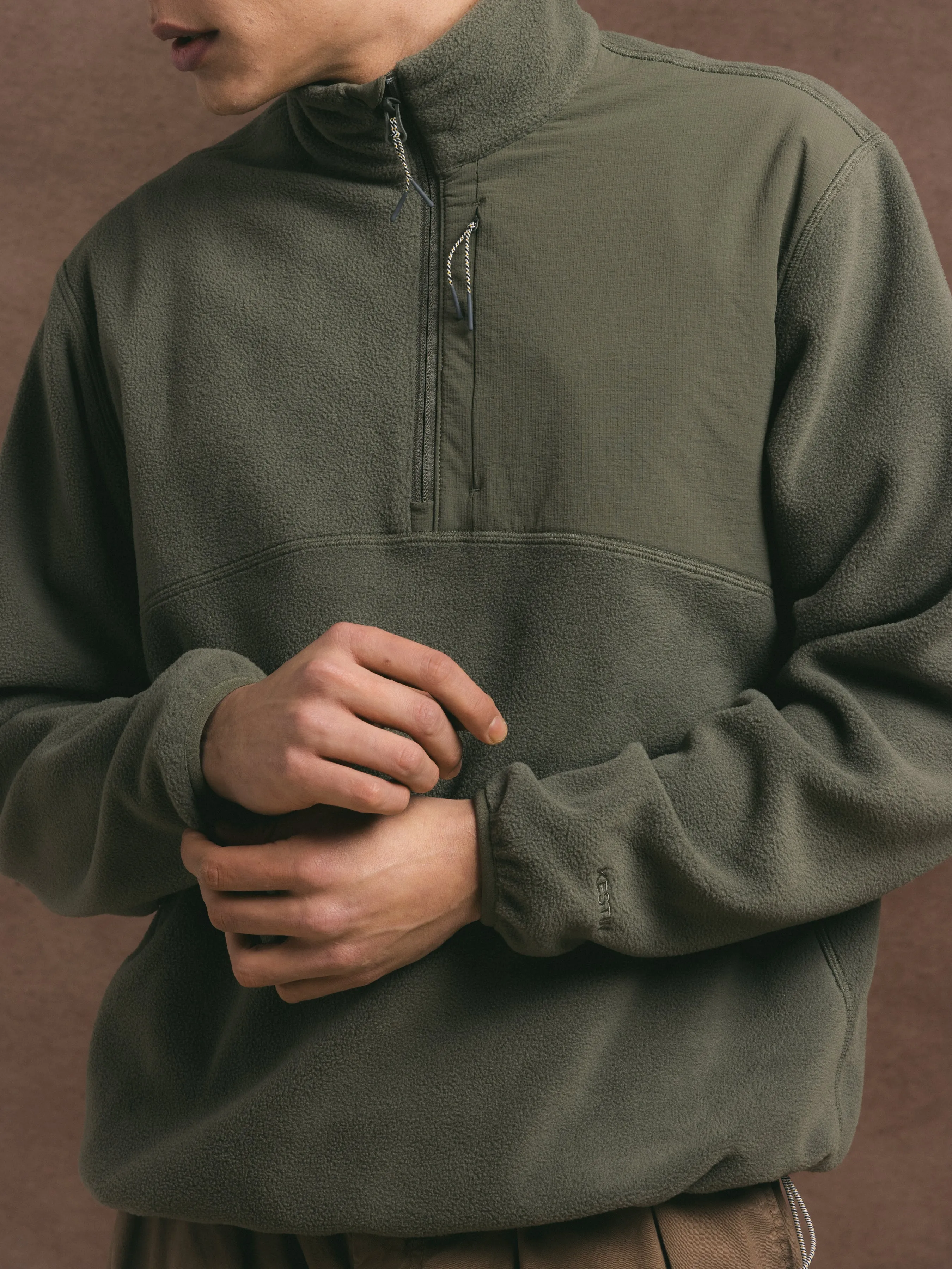 Aberfeldy Fleece in Olive Polar Fleece sold by Kestin product image thumbnail 4