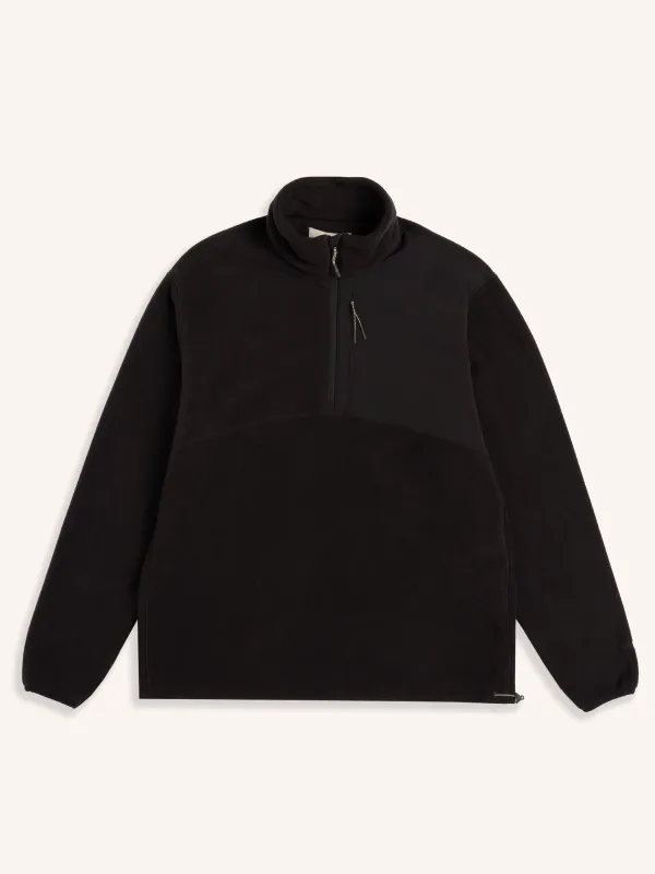 Aberfeldy Fleece in Black Polar Fleece sold by Kestin