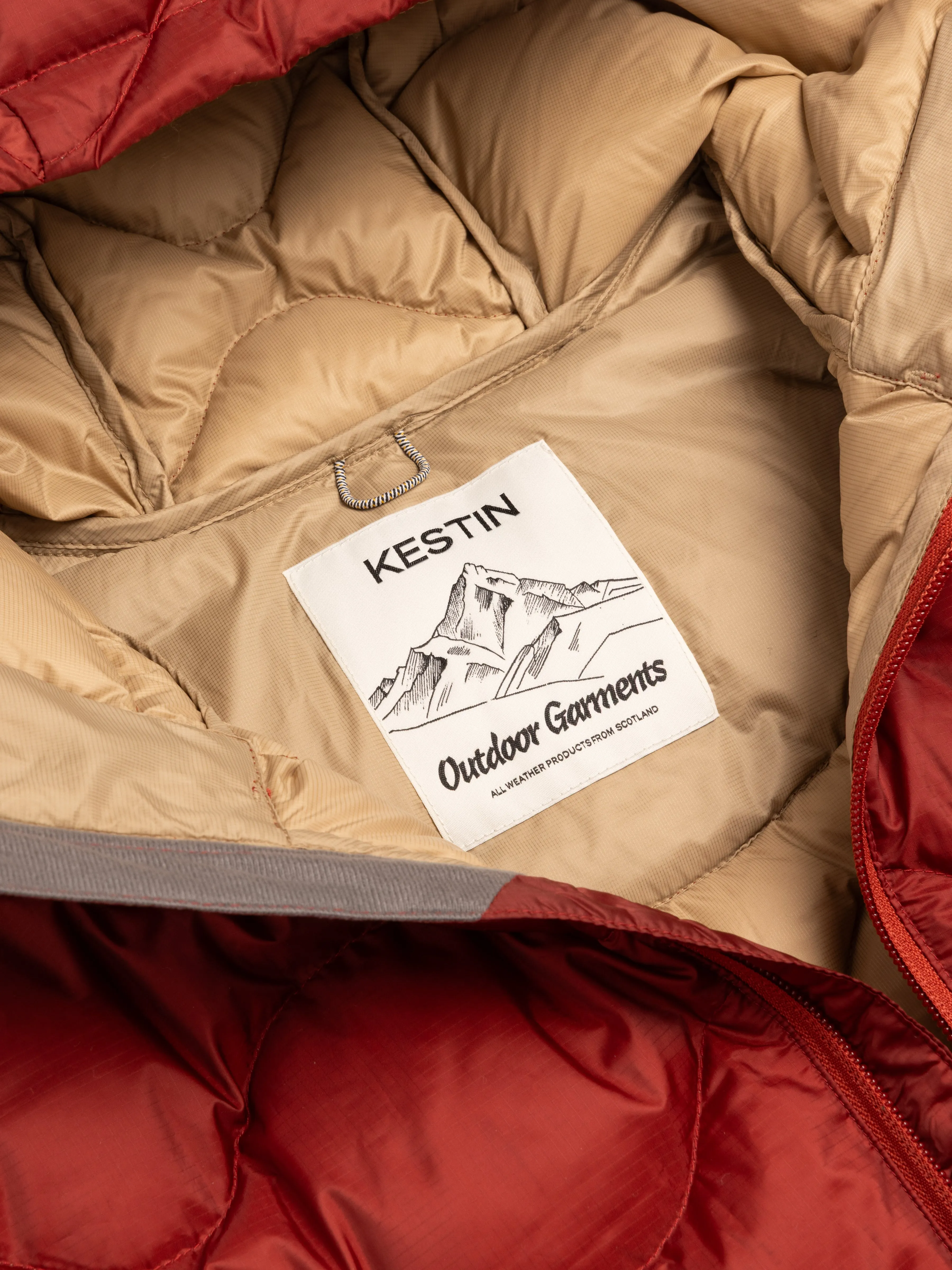 Cuillin Down Jacket in Vintage Red Recycled Ripstop sold by Kestin product image thumbnail 4