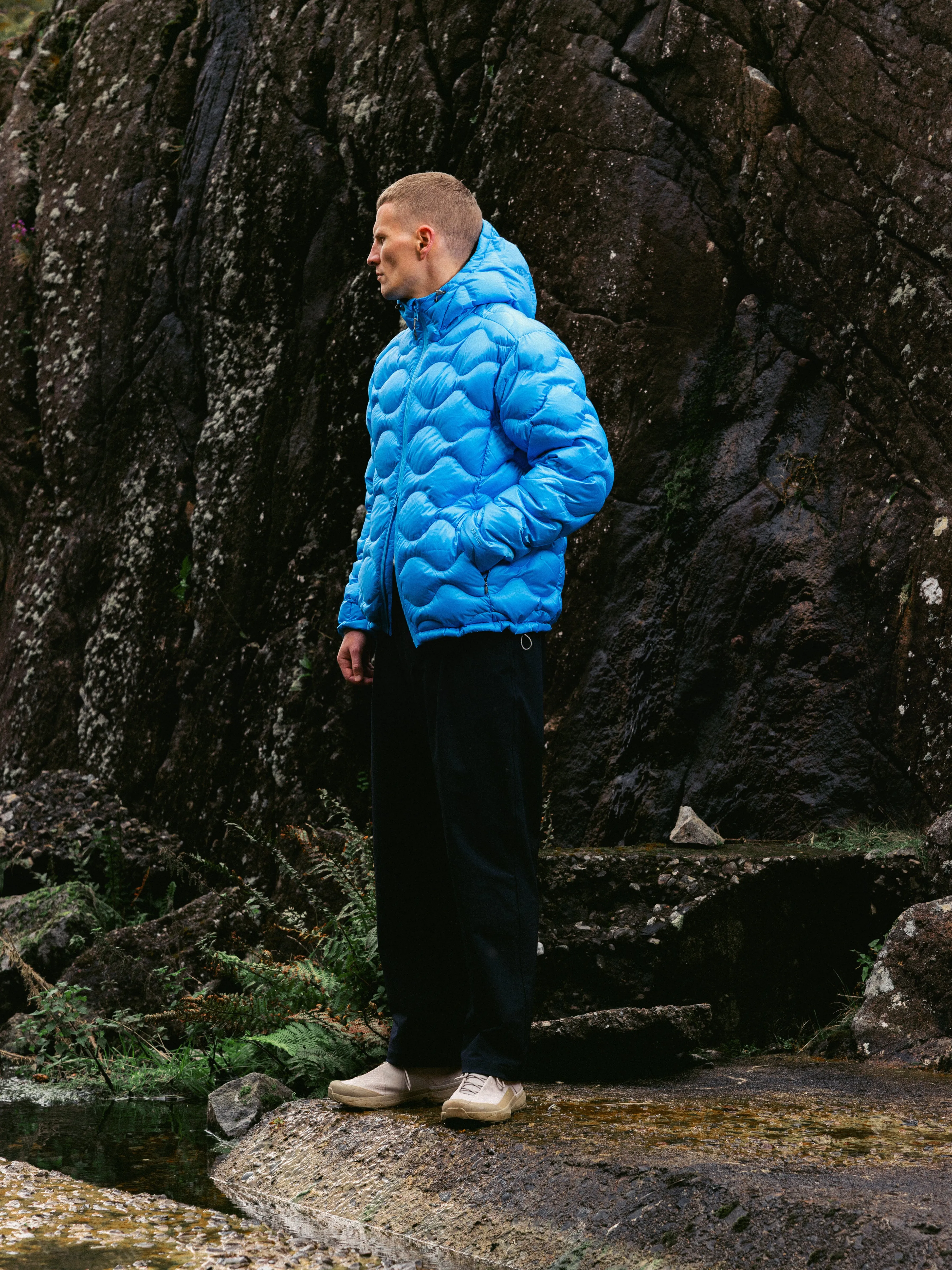Cuillin Down Jacket in Sky Blue Recycled Ripstop sold by Kestin product image thumbnail 5