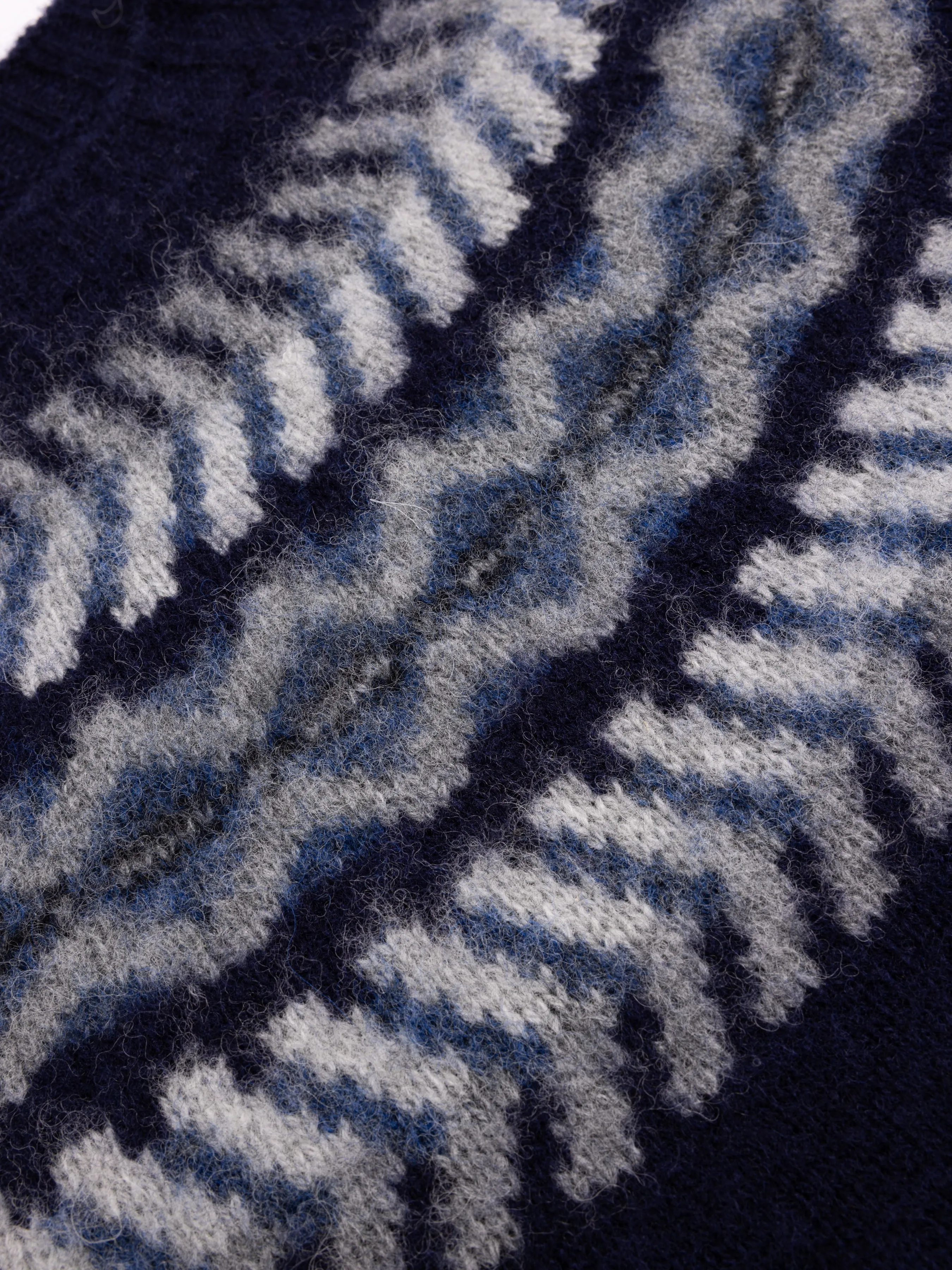 Yoke Fairisle Crew in Navy Brushed Pure Wool sold by Kestin product image thumbnail 3