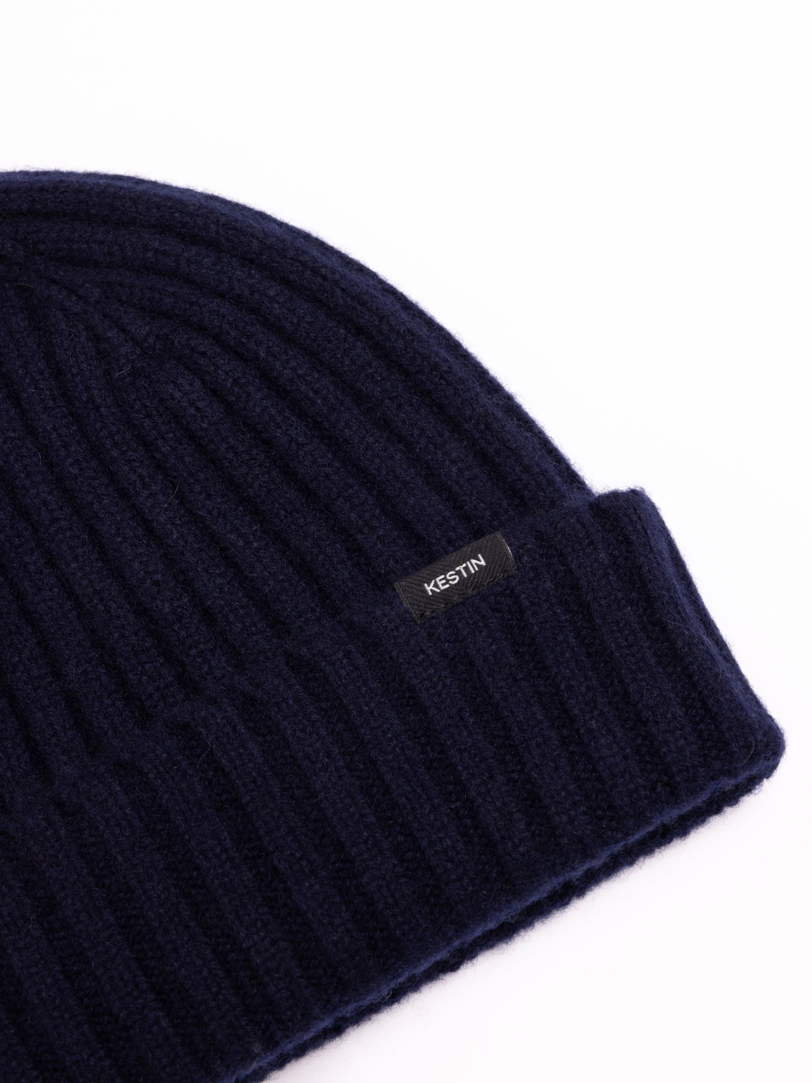 Sanna Beanie in Navy Cashmere sold by Kestin product image thumbnail 2