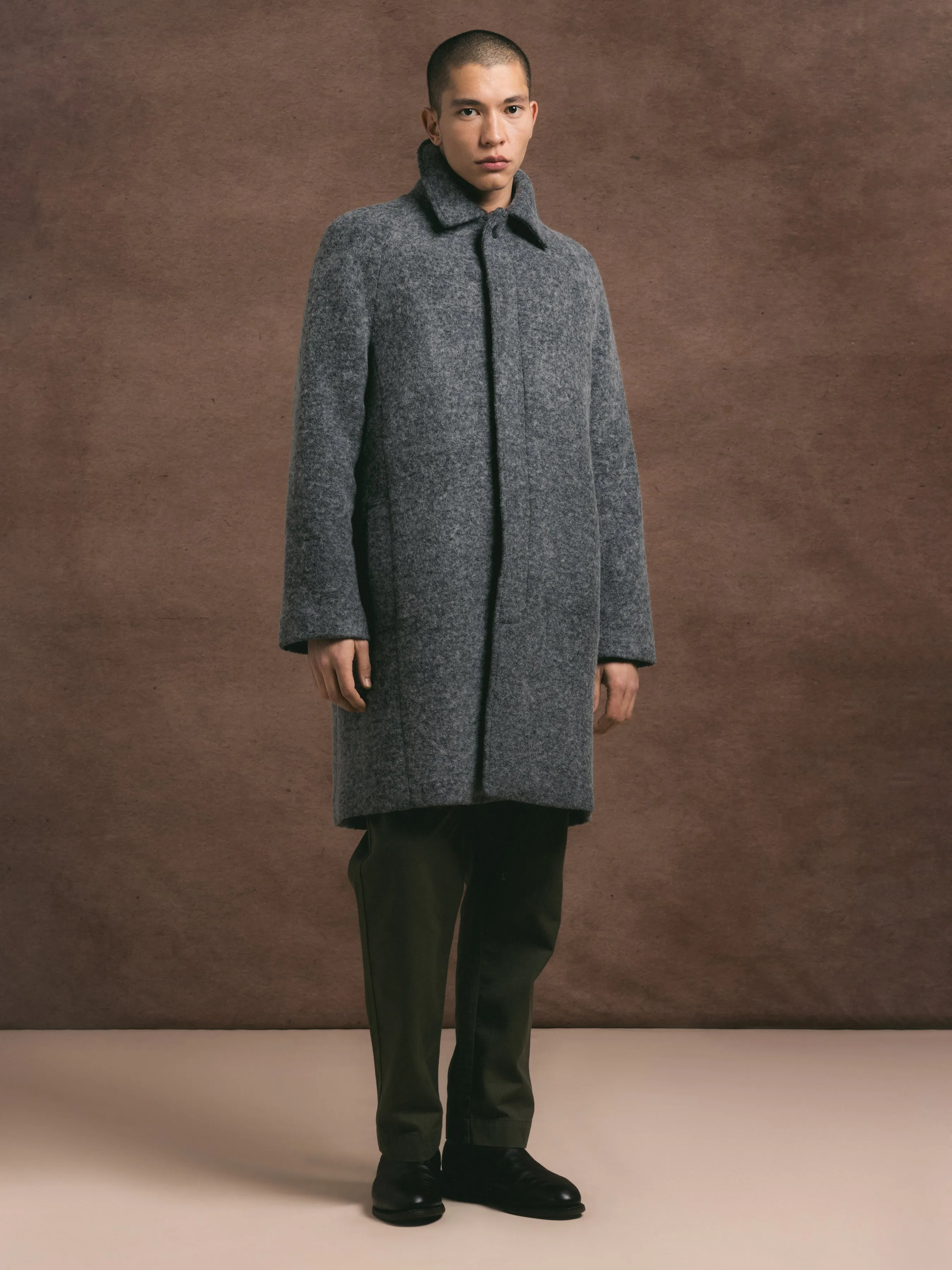Dundas Overcoat in Grey Italian Wool Blend sold by Kestin product image thumbnail 3