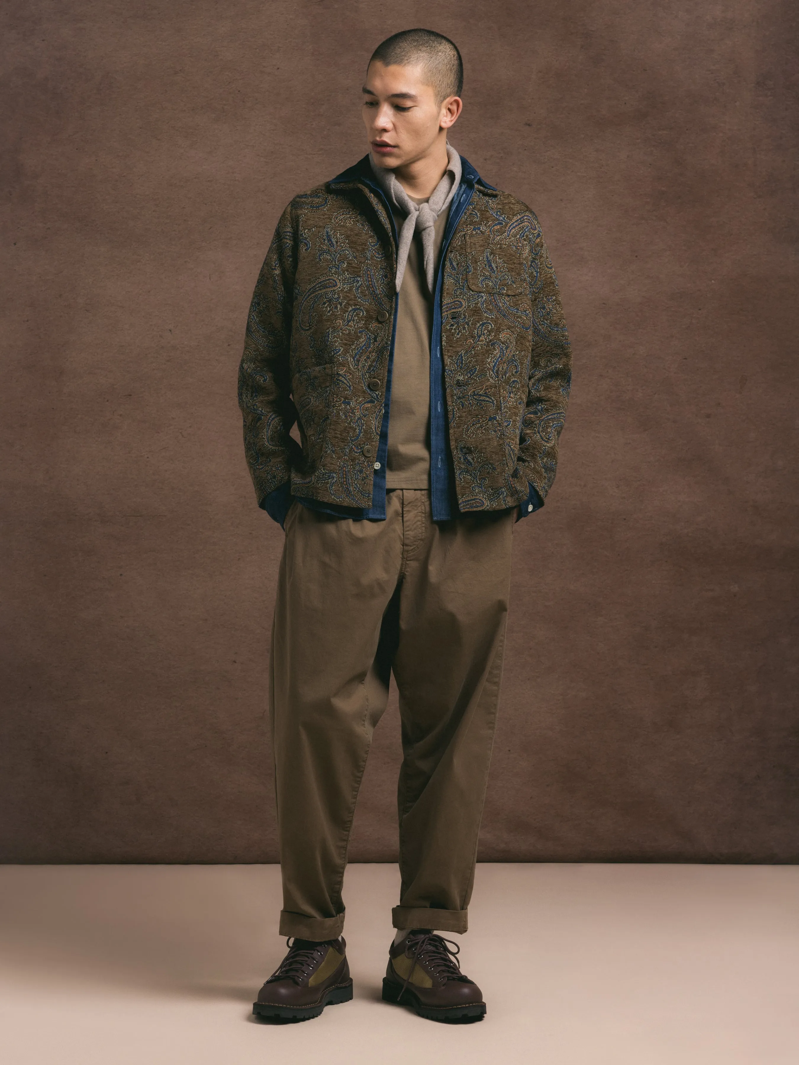 Clyde Pant in Taupe Cotton Twill sold by Kestin product image thumbnail 3