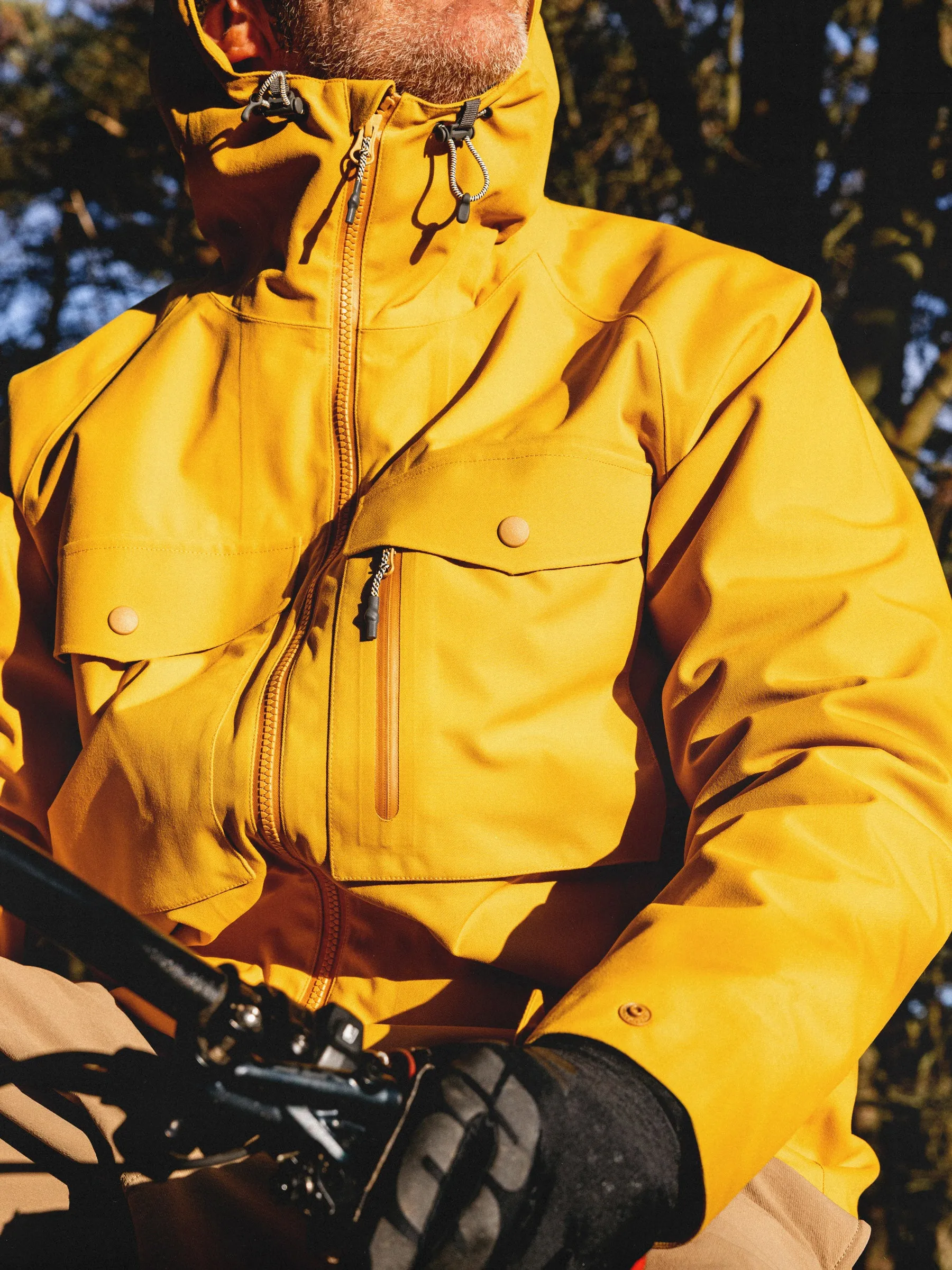 Glenbarr Waterproof Jacket in Yellow Recycled Nylon sold by Kestin product image thumbnail 4
