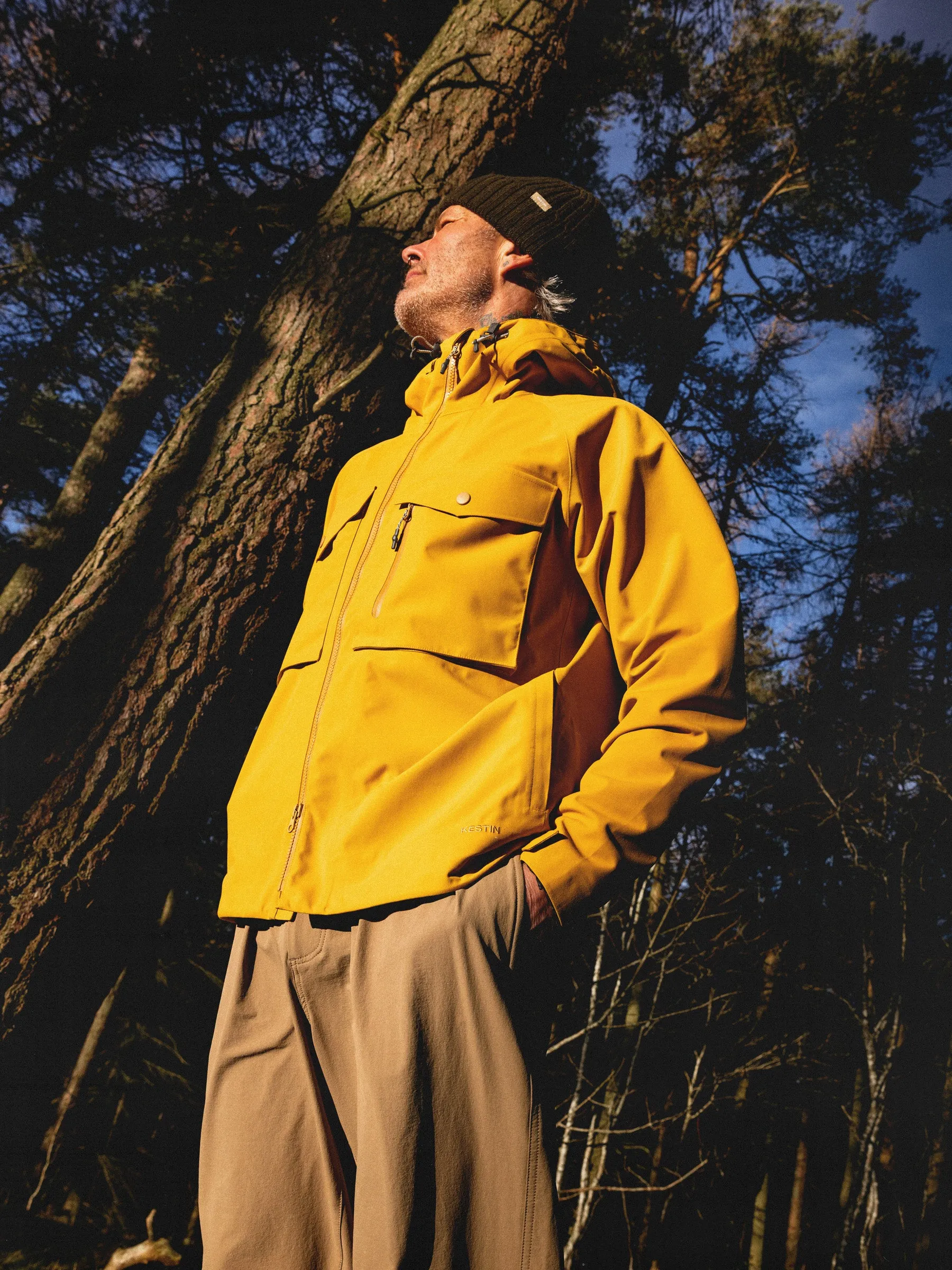 Glenbarr Waterproof Jacket in Yellow Recycled Nylon sold by Kestin product image thumbnail 2