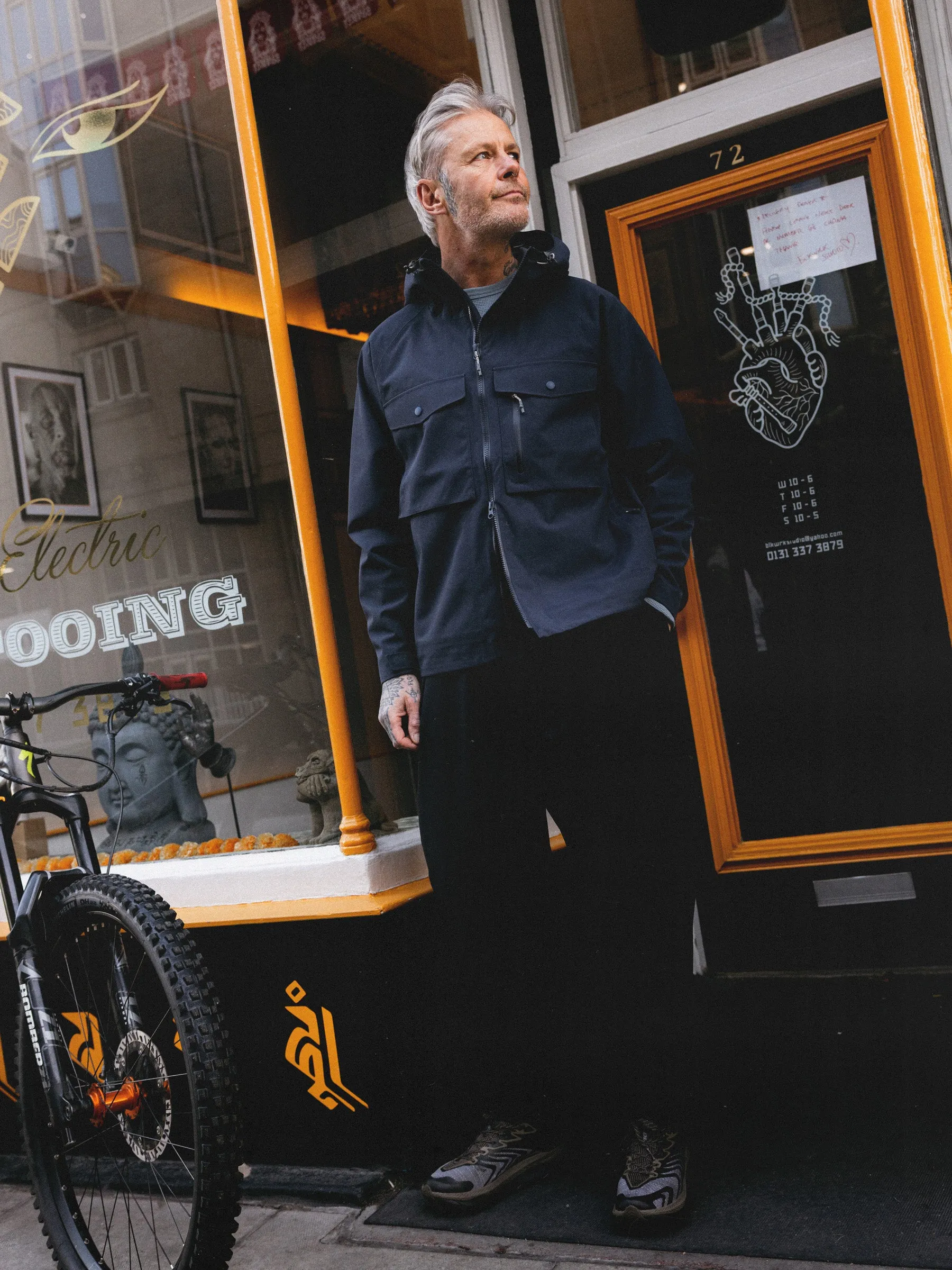 Glenbarr Waterproof Jacket in Dark Navy Recycled Nylon sold by Kestin product image thumbnail 5