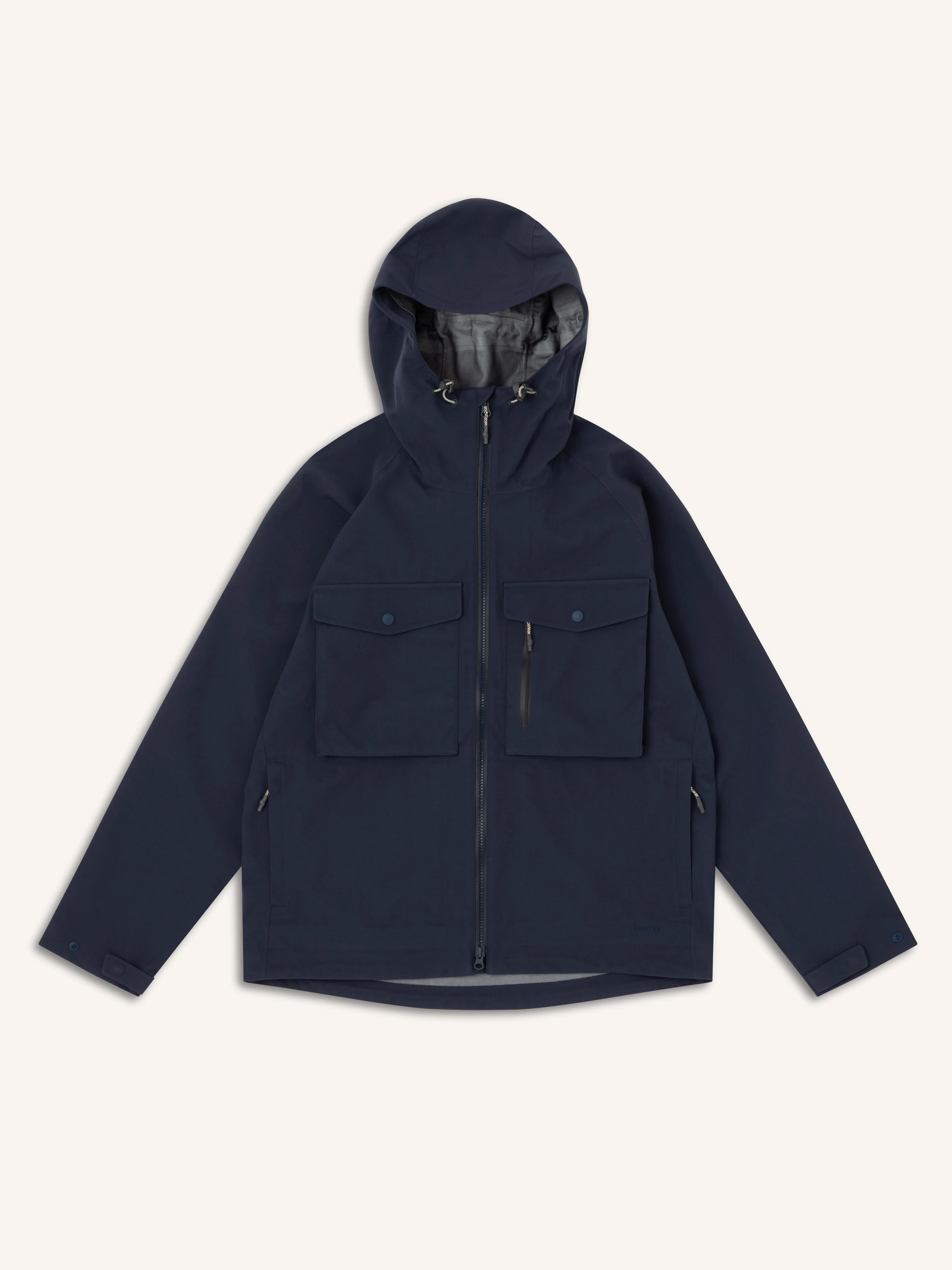 Glenbarr Waterproof Jacket in Dark Navy Recycled Nylon sold by Kestin