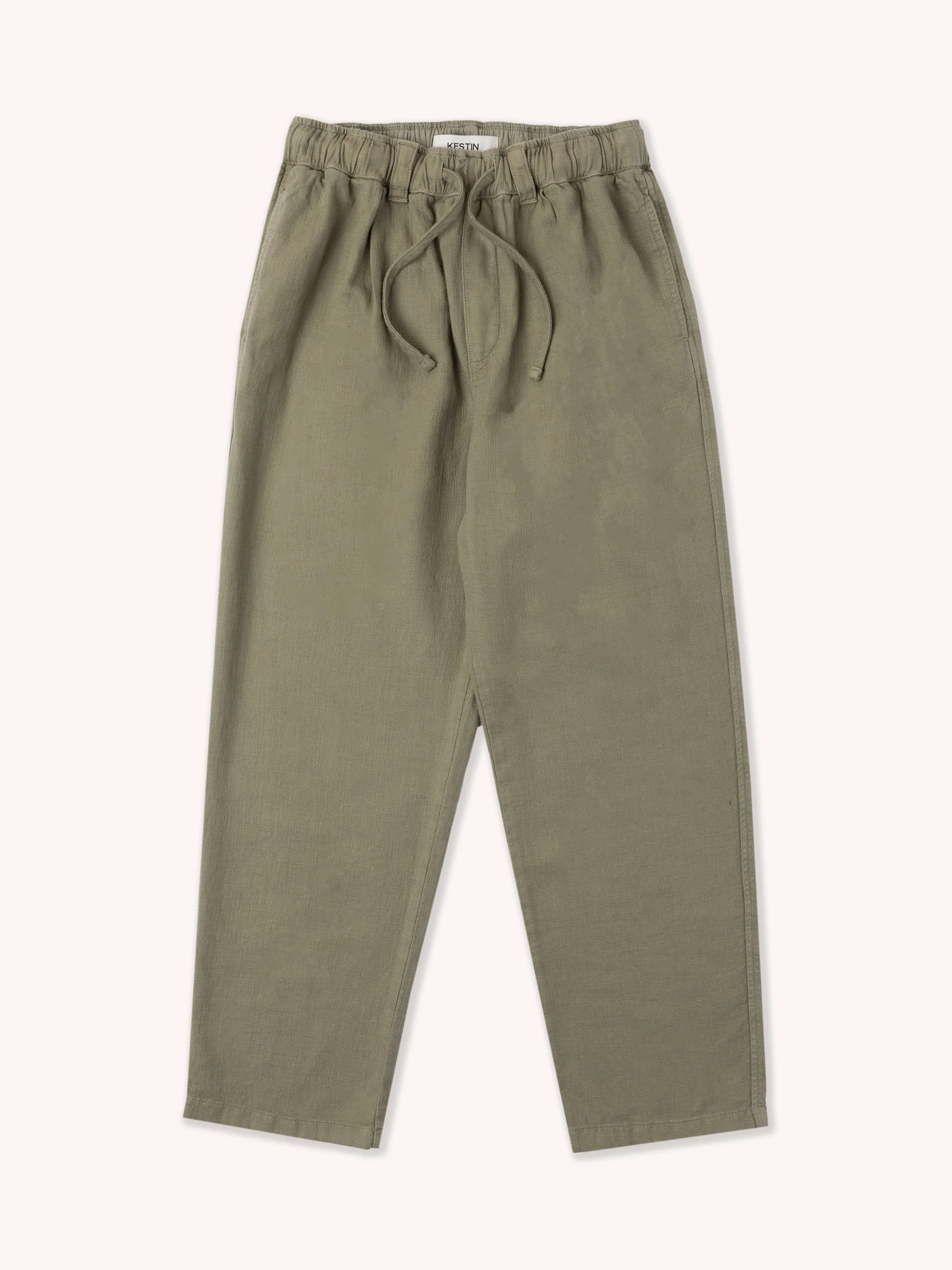 Doune Pant in Military Slub Cotton sold by Kestin