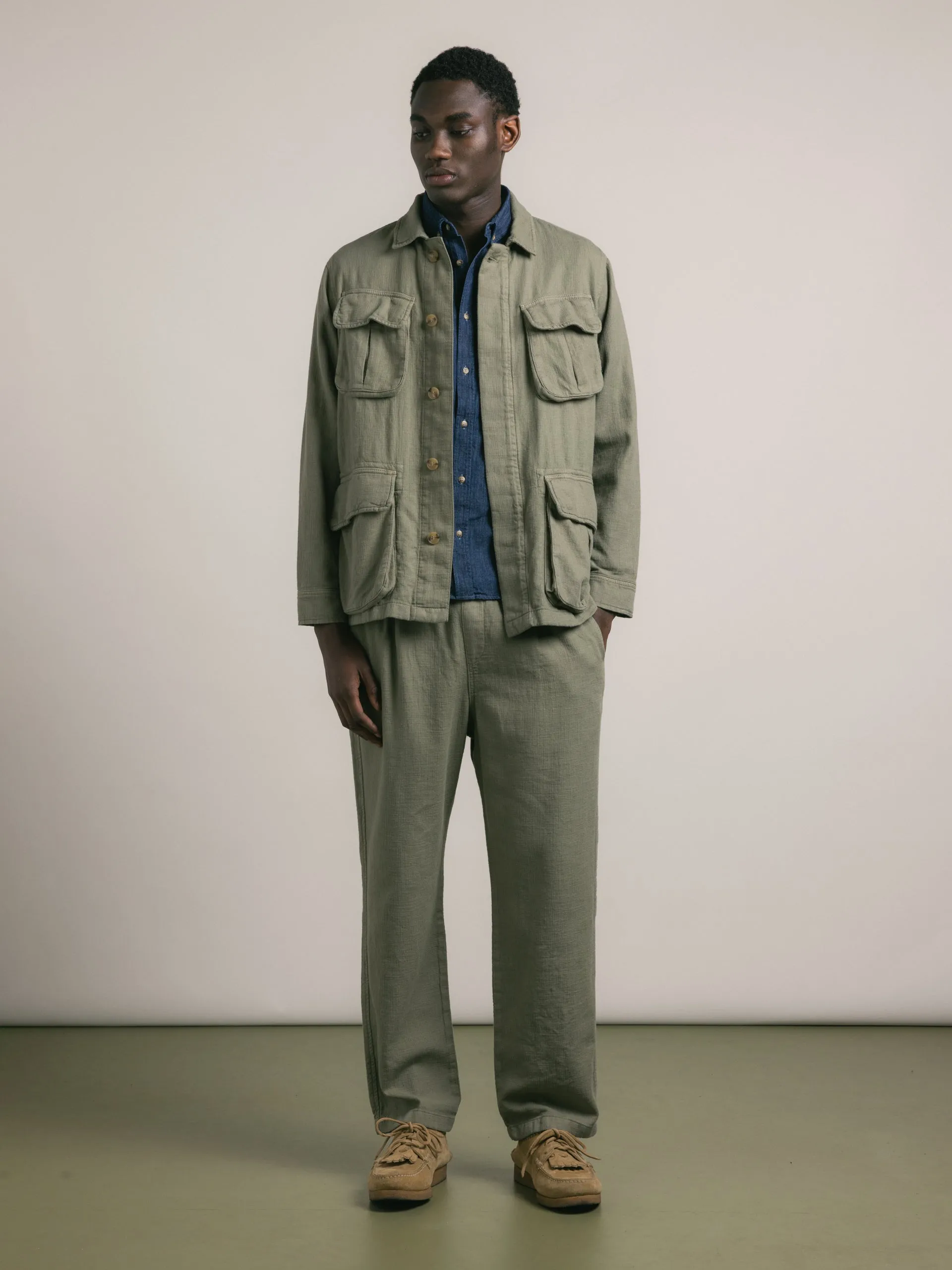 Doune Pant in Military Slub Cotton sold by Kestin product image thumbnail 3