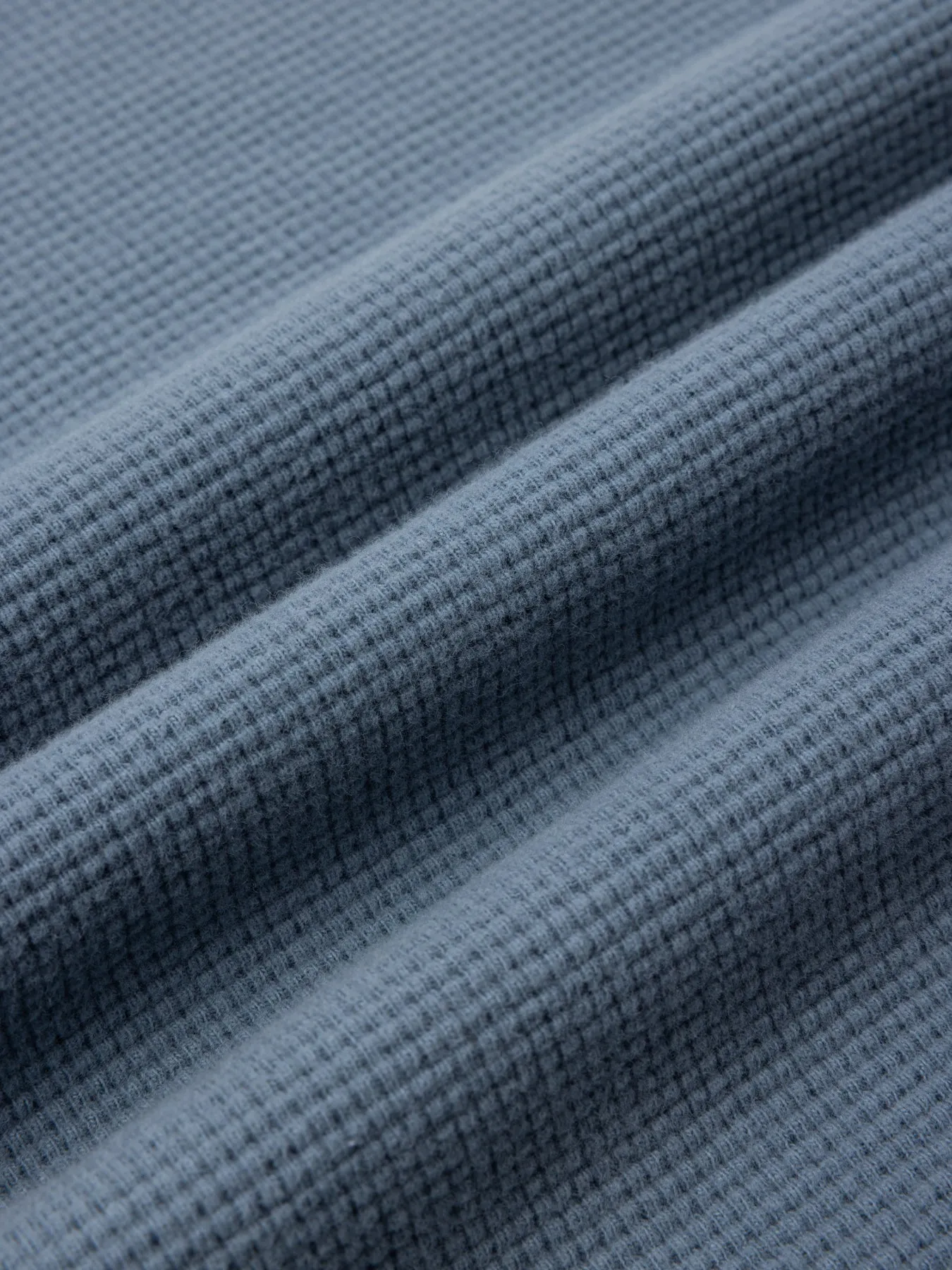 Dunvegan Cardigan in Dusty Blue Brushed Waffle sold by Kestin product image thumbnail 4