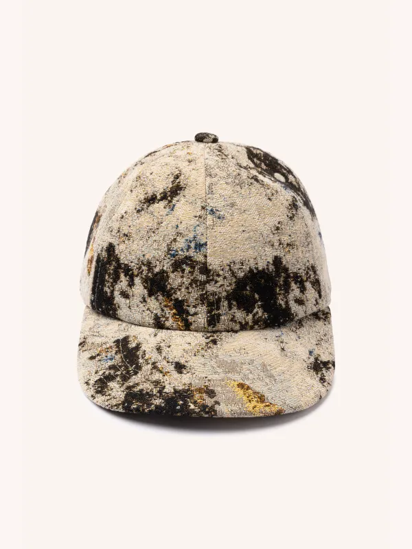 Leuchars Cap in Brown Camo Jacquard made by Kestin