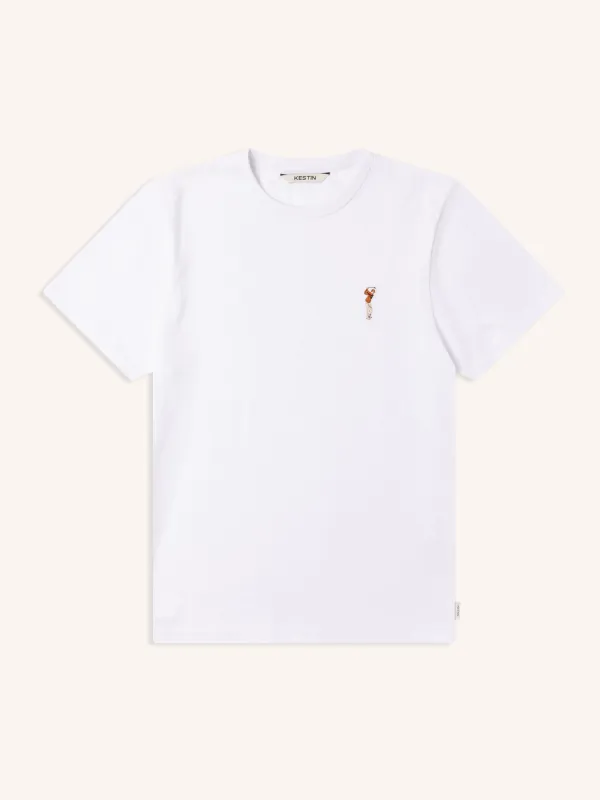 Cargill T-Shirt in White Golf Embroidery sold by Kestin