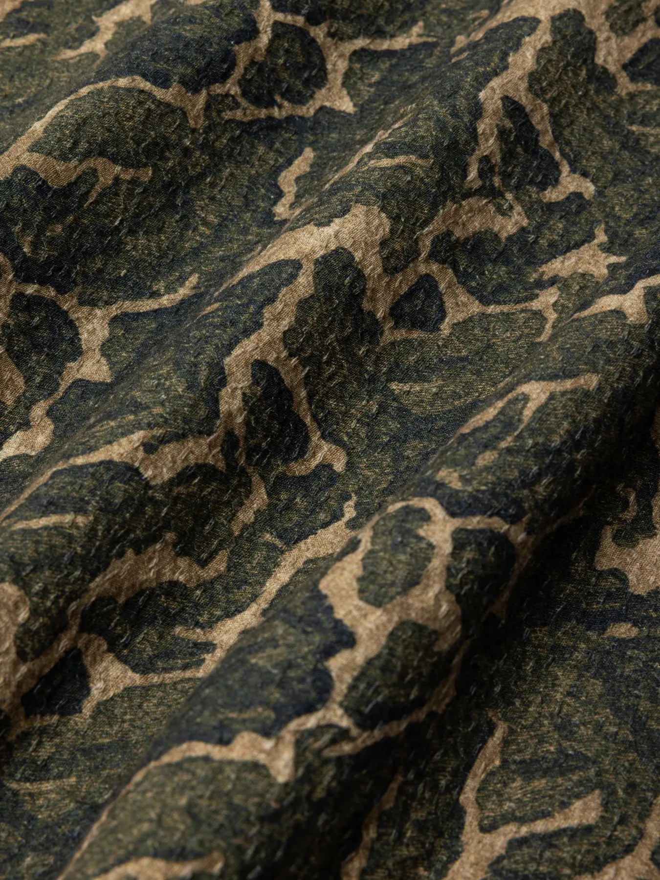 Cramond Shirt in Olive Landscape Print Cotton sold by Kestin product image thumbnail 3