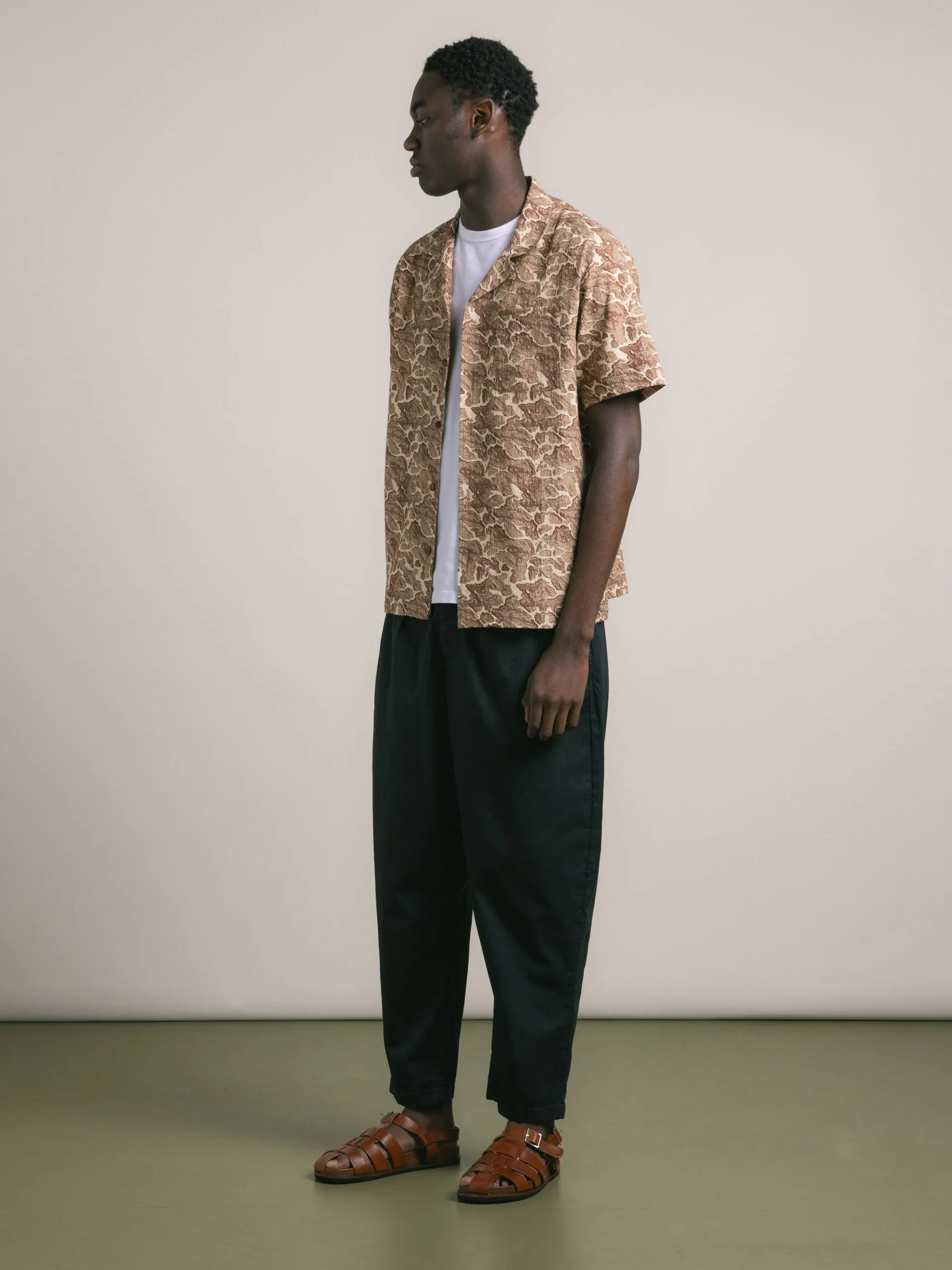 Crammond Shirt in Brown Landscape Print Cotton sold by Kestin product image thumbnail 2