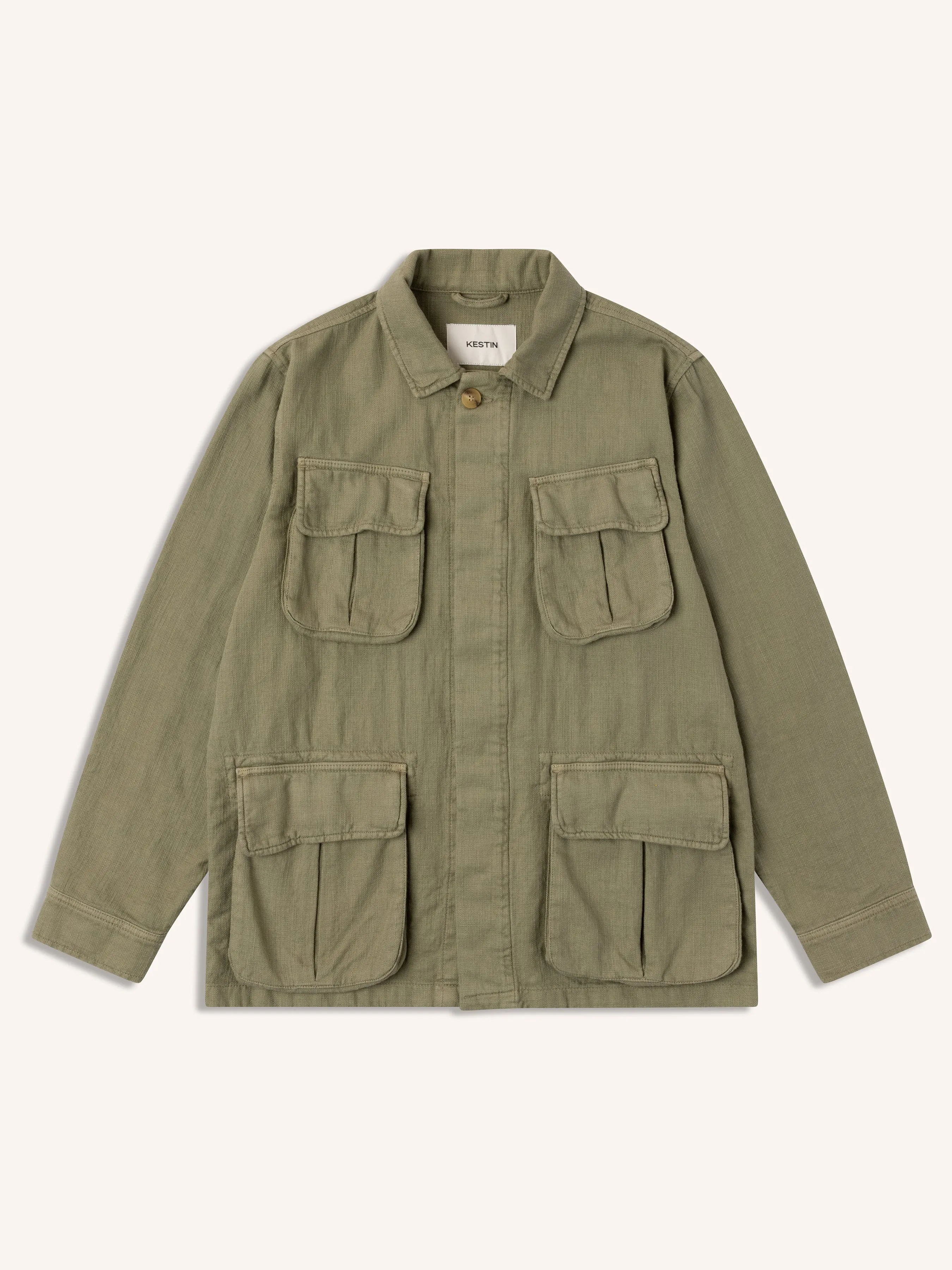 Tyndrum Field Jacket in Military Slub Cotton sold by Kestin