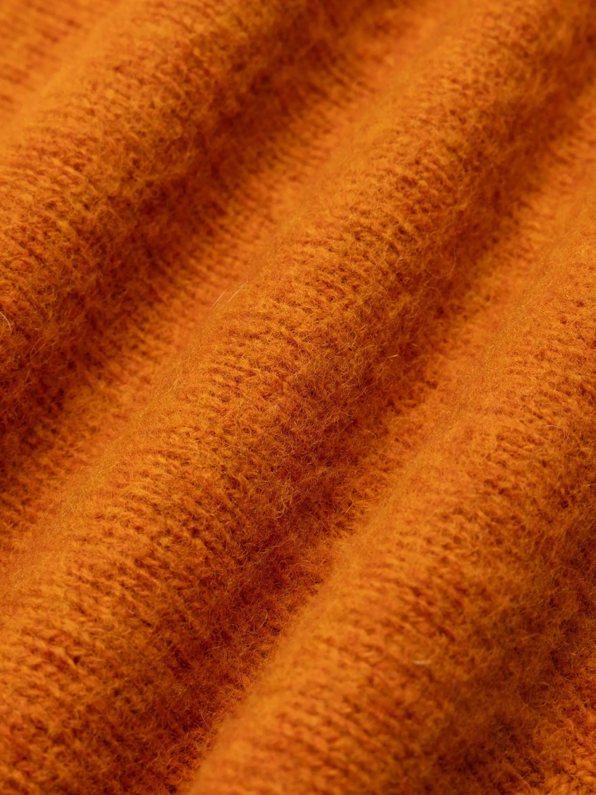 Lewis Brushed Shetland Polo in Bright Orange Lambswool sold by Kestin product image thumbnail 2