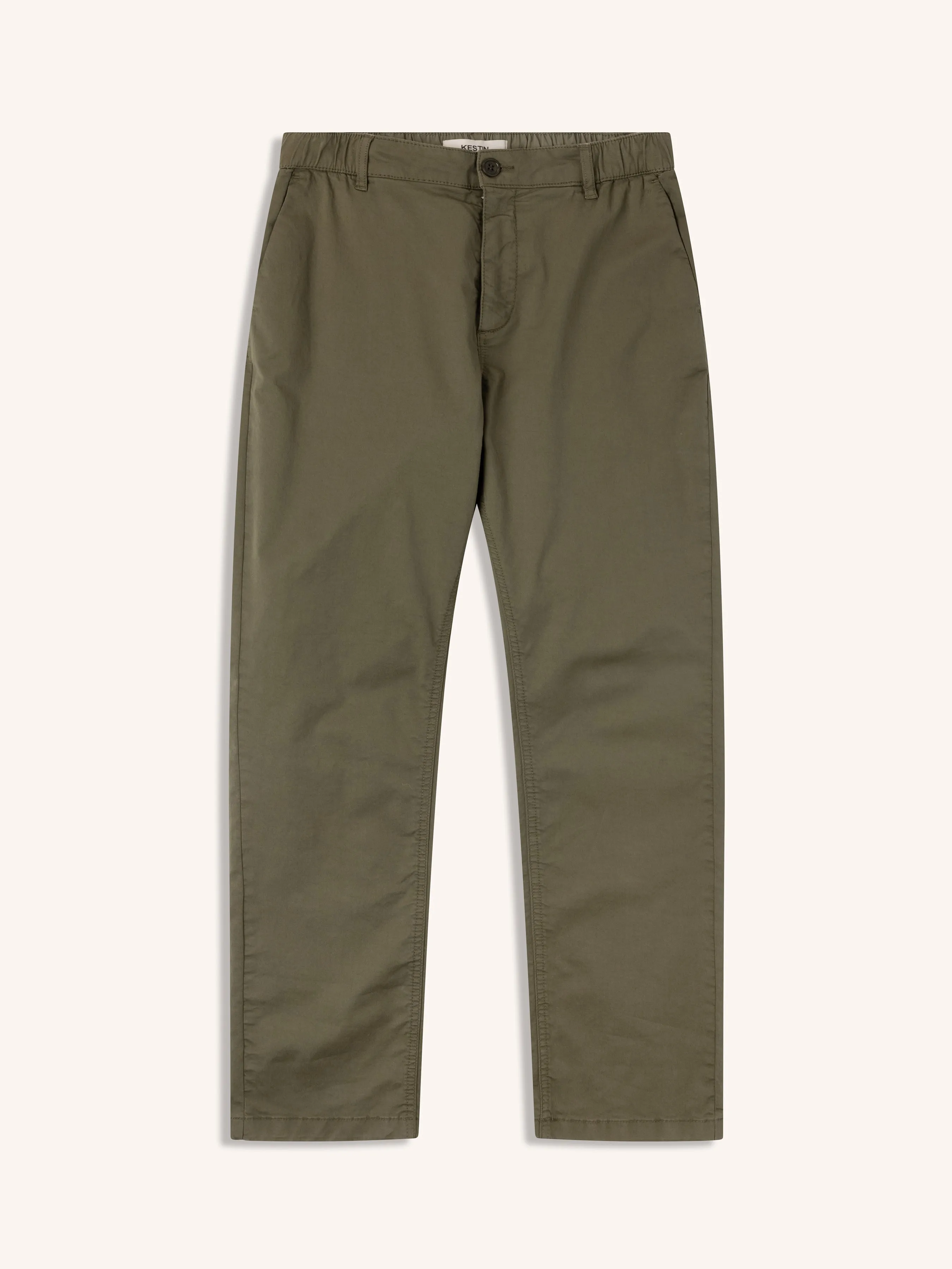 Inverness Trouser in Olive Cotton Twill sold by Kestin