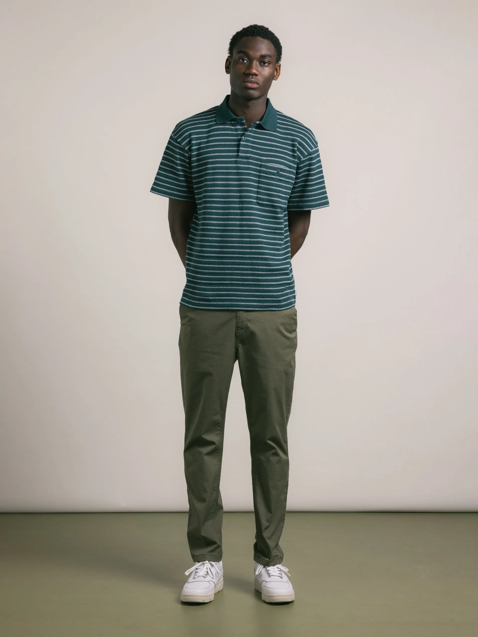 Inverness Trouser in Olive Cotton Twill sold by Kestin product image thumbnail 2