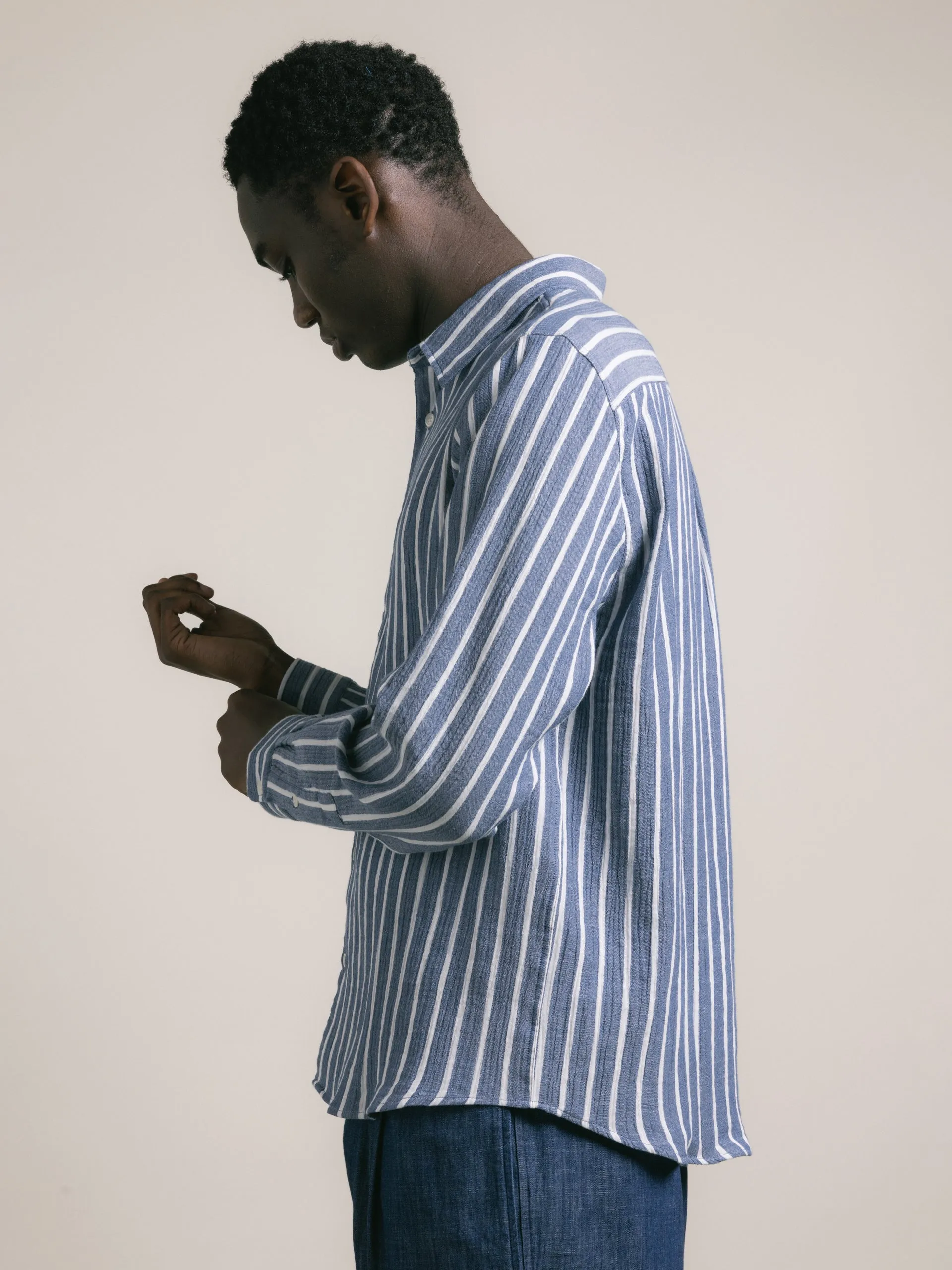 Dirleton Shirt in Denim Stripe sold by Kestin product image thumbnail 2