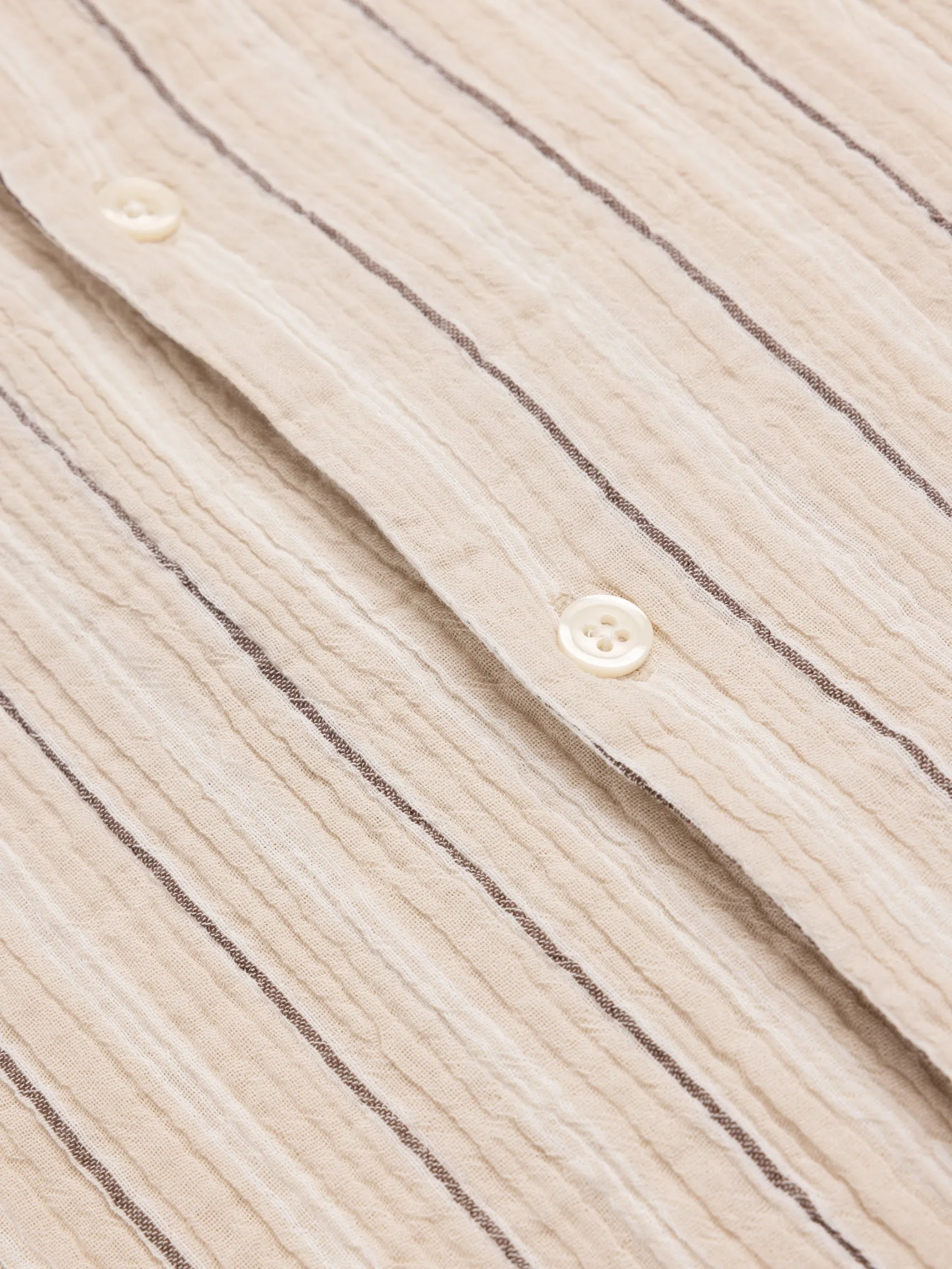 Tain Shirt in Stone Double Weave Seersucker sold by Kestin product image thumbnail 2