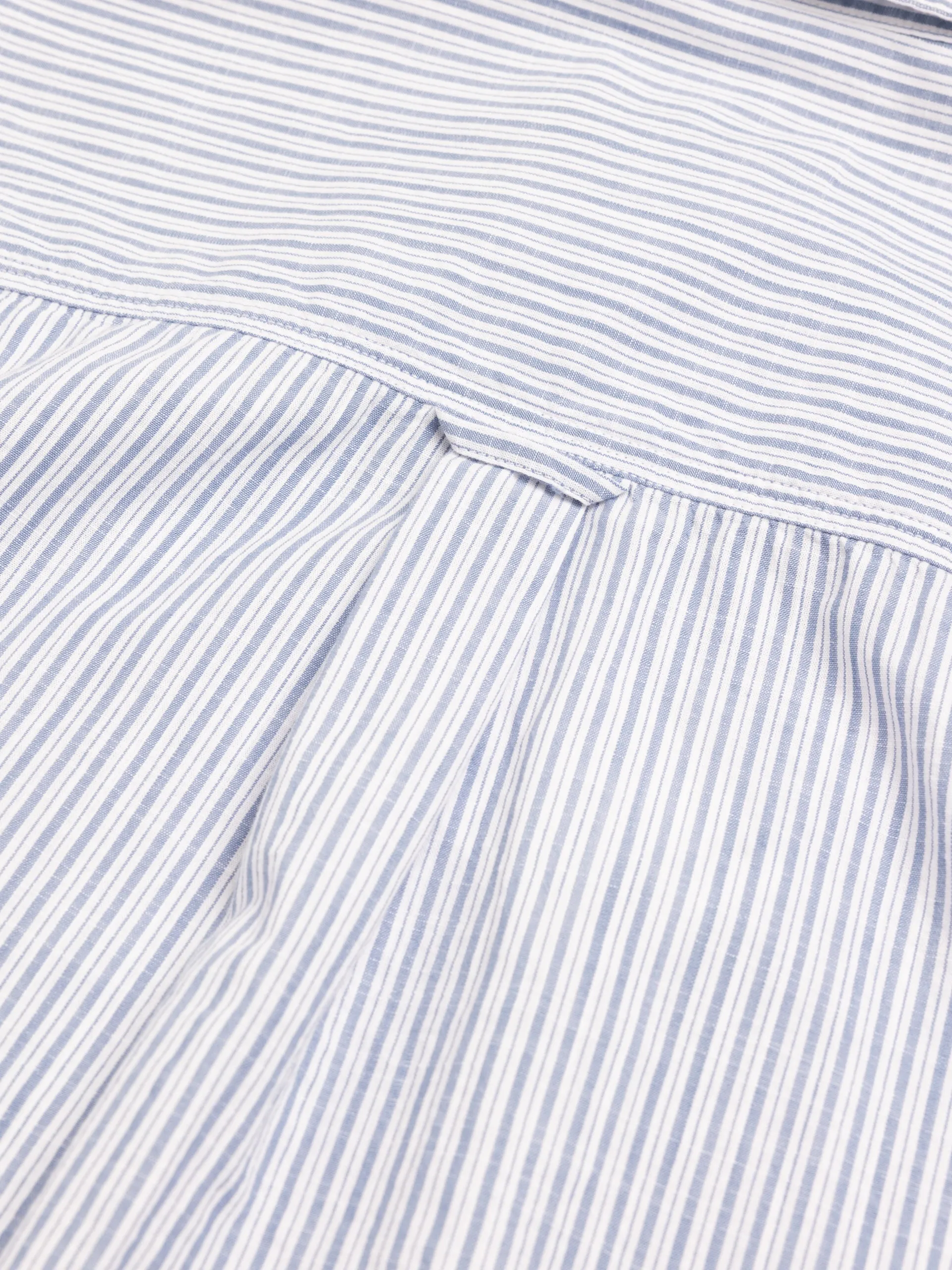 Raeburn Button Down Shirt in Blue Stripe Slub Organic Cotton sold by Kestin product image thumbnail 5