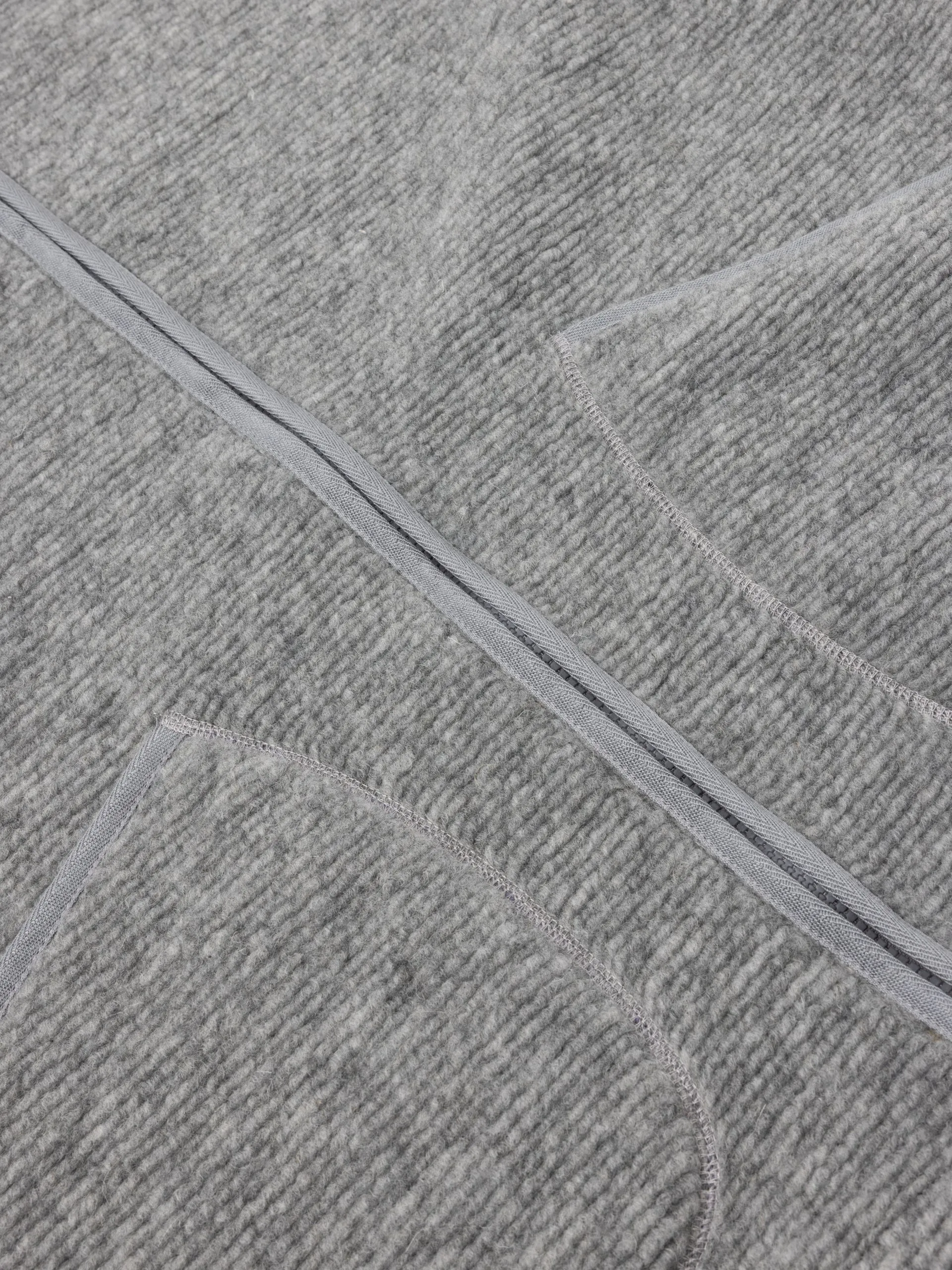 Lanark Zip Fleece in Grey Ribbed Wool Blend sold by Kestin product image thumbnail 5