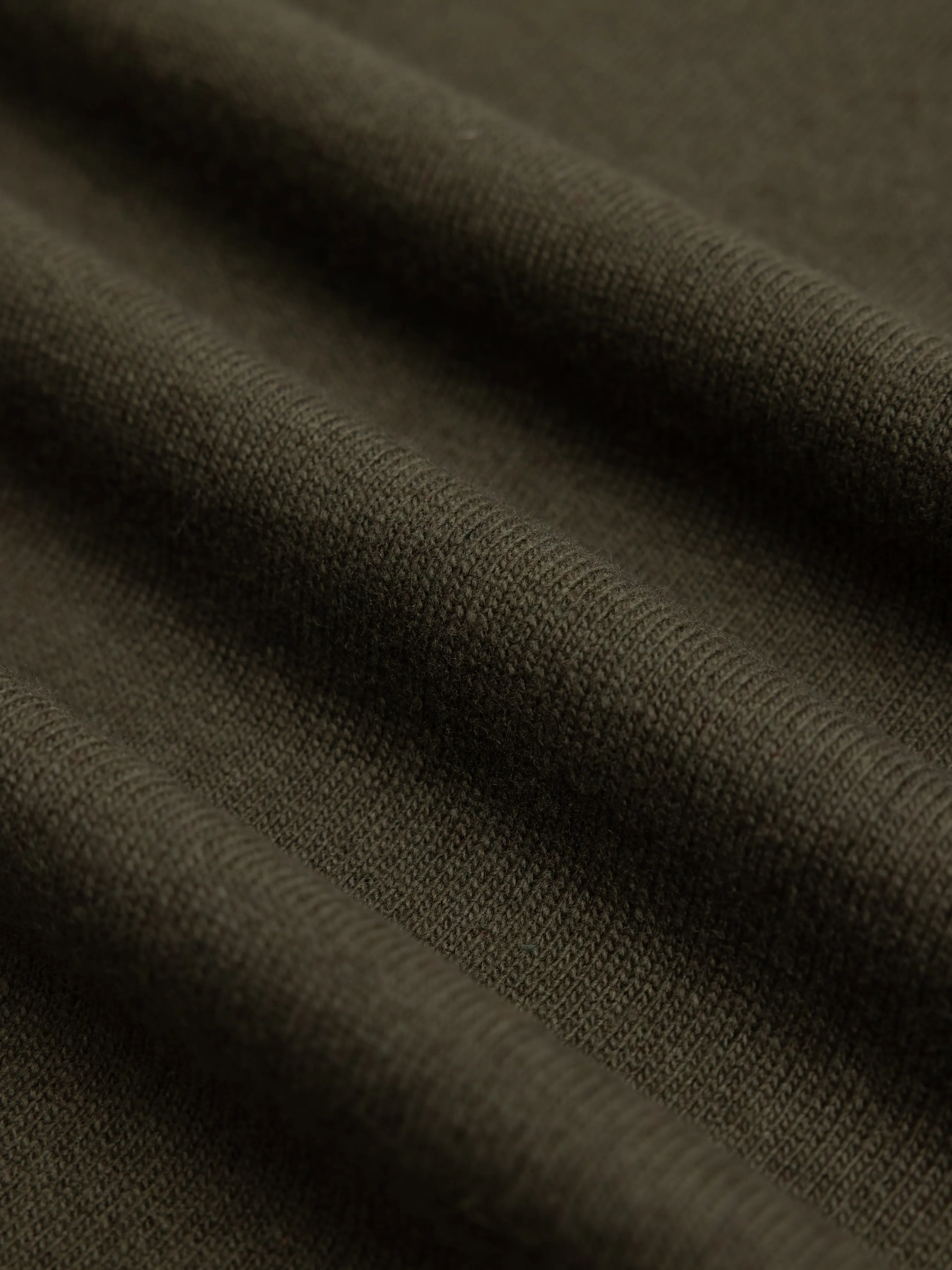 Teviot Crew Neck in Olive Merino Wool & Cashmere sold by Kestin product image thumbnail 2